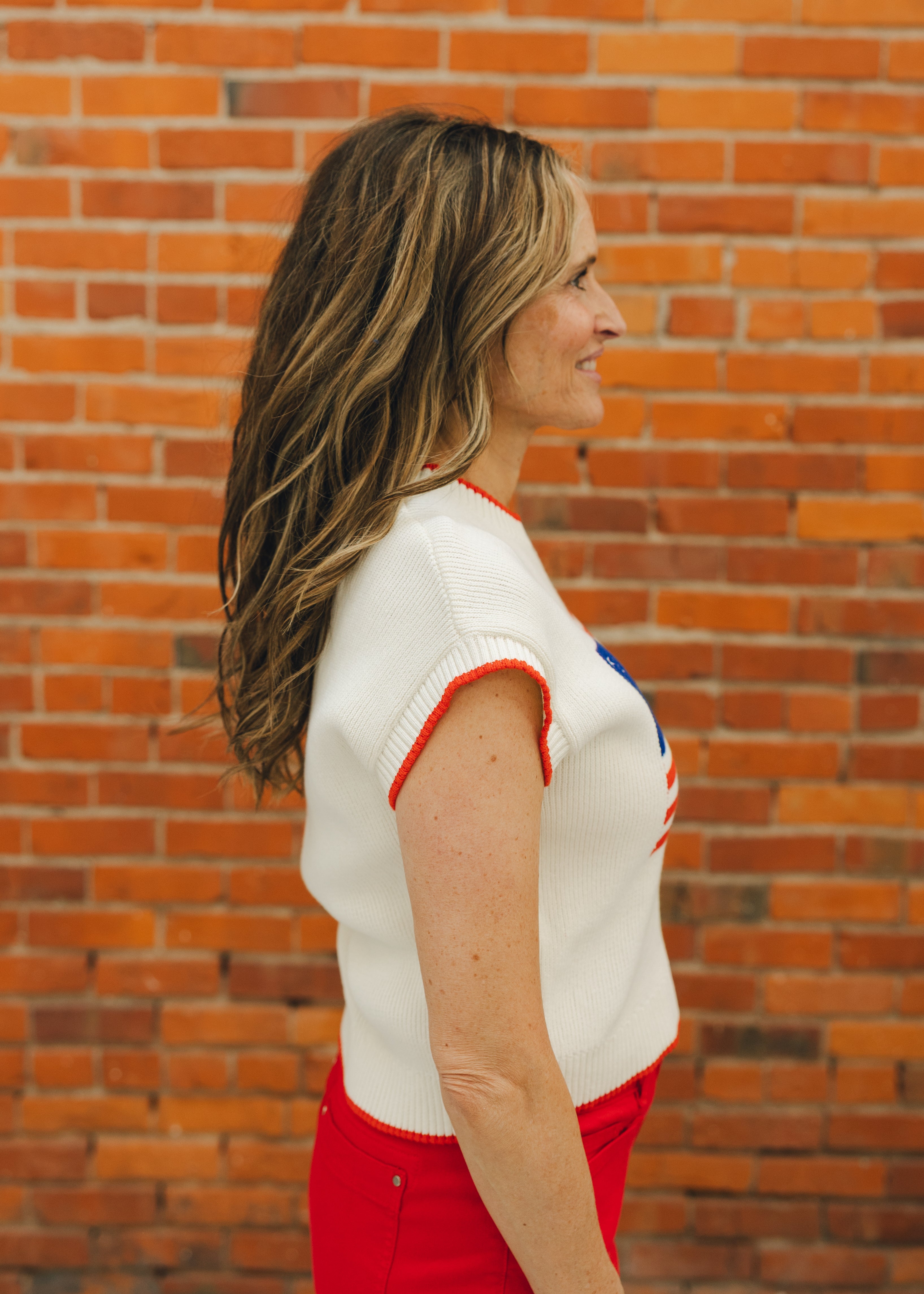 Z Supply Sleeveless Patriot Sweater