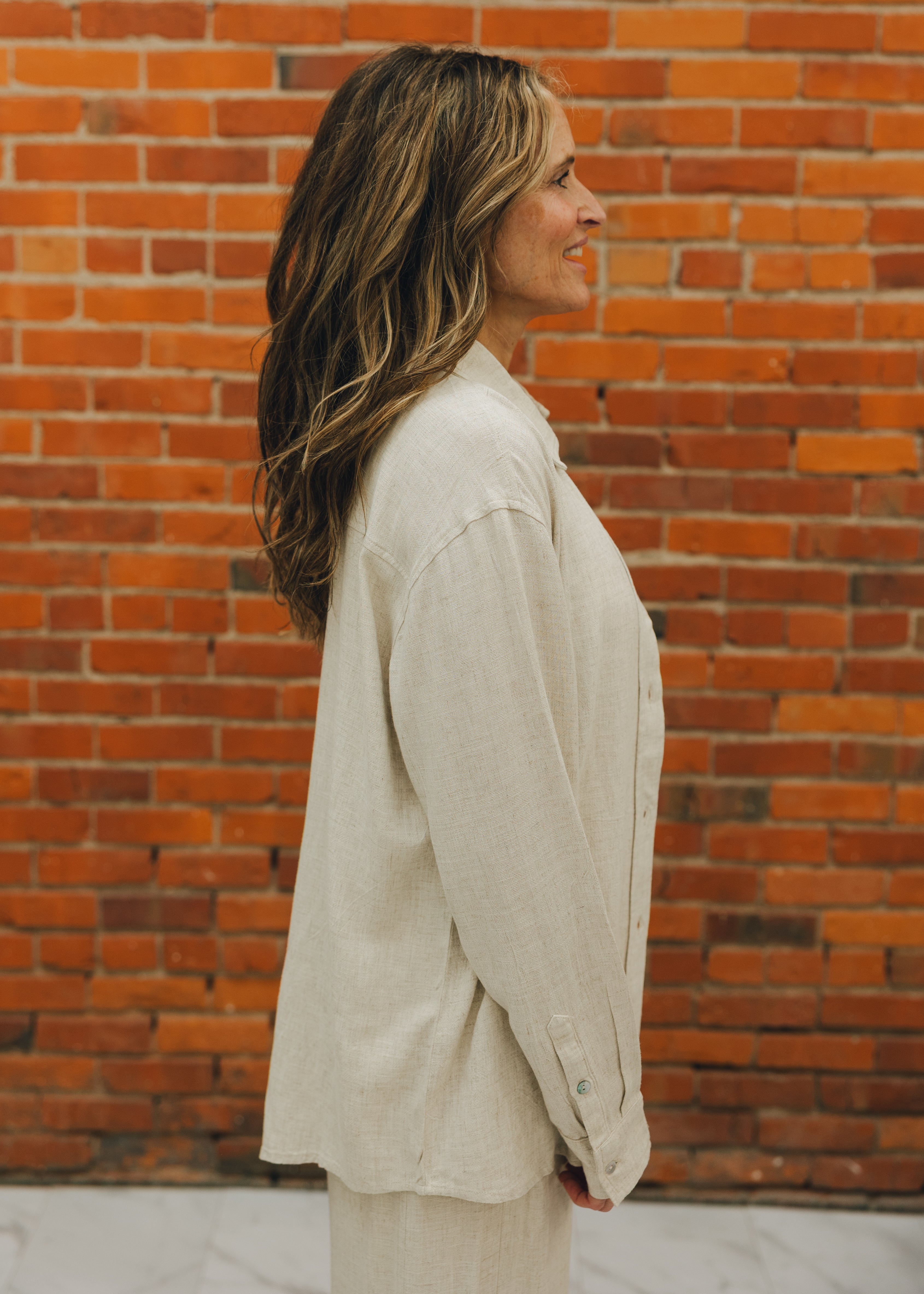 Tribal L/S Button Front Shirt W/ Back Placket