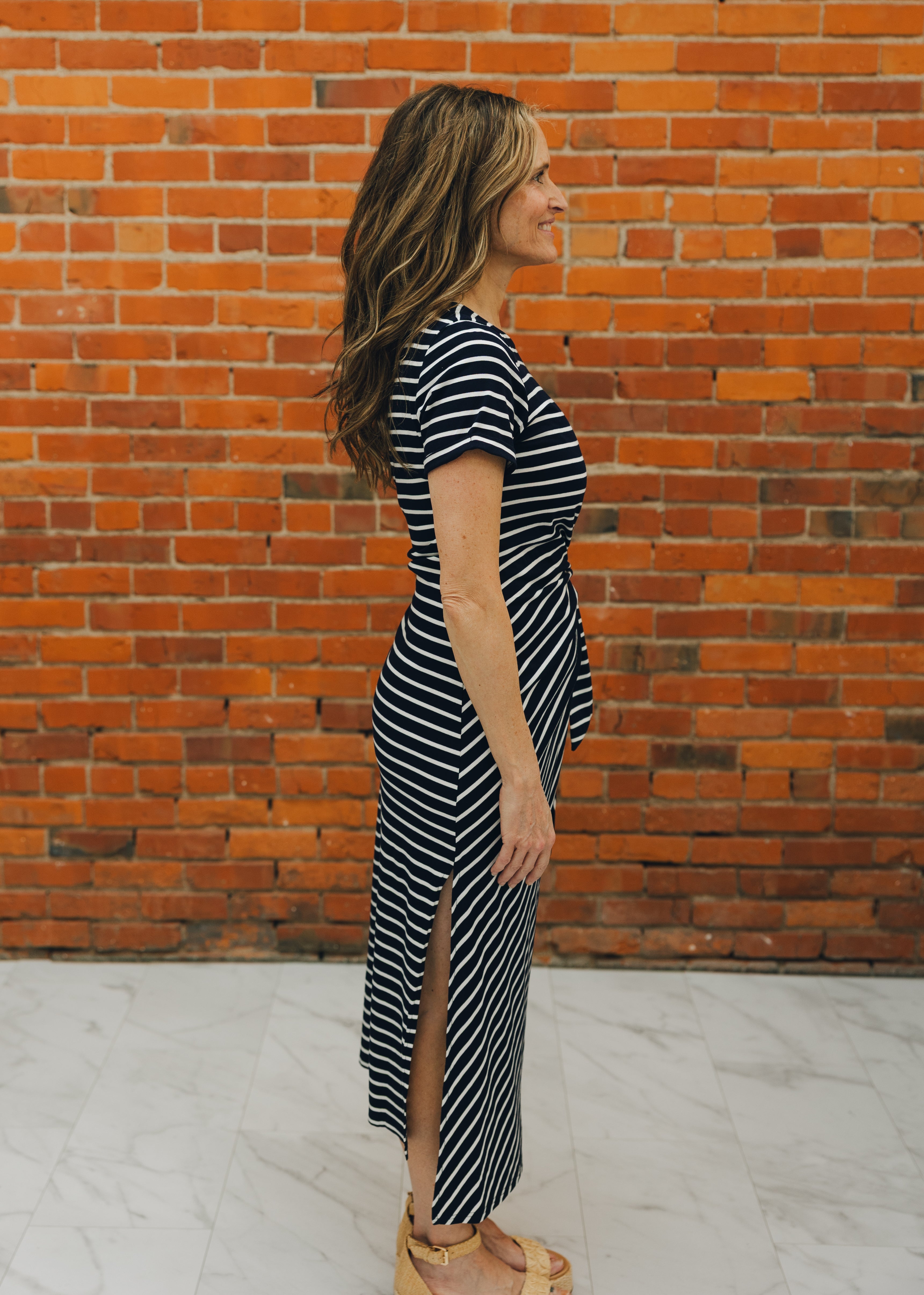 Molly Bracken Striped Knitted Dress