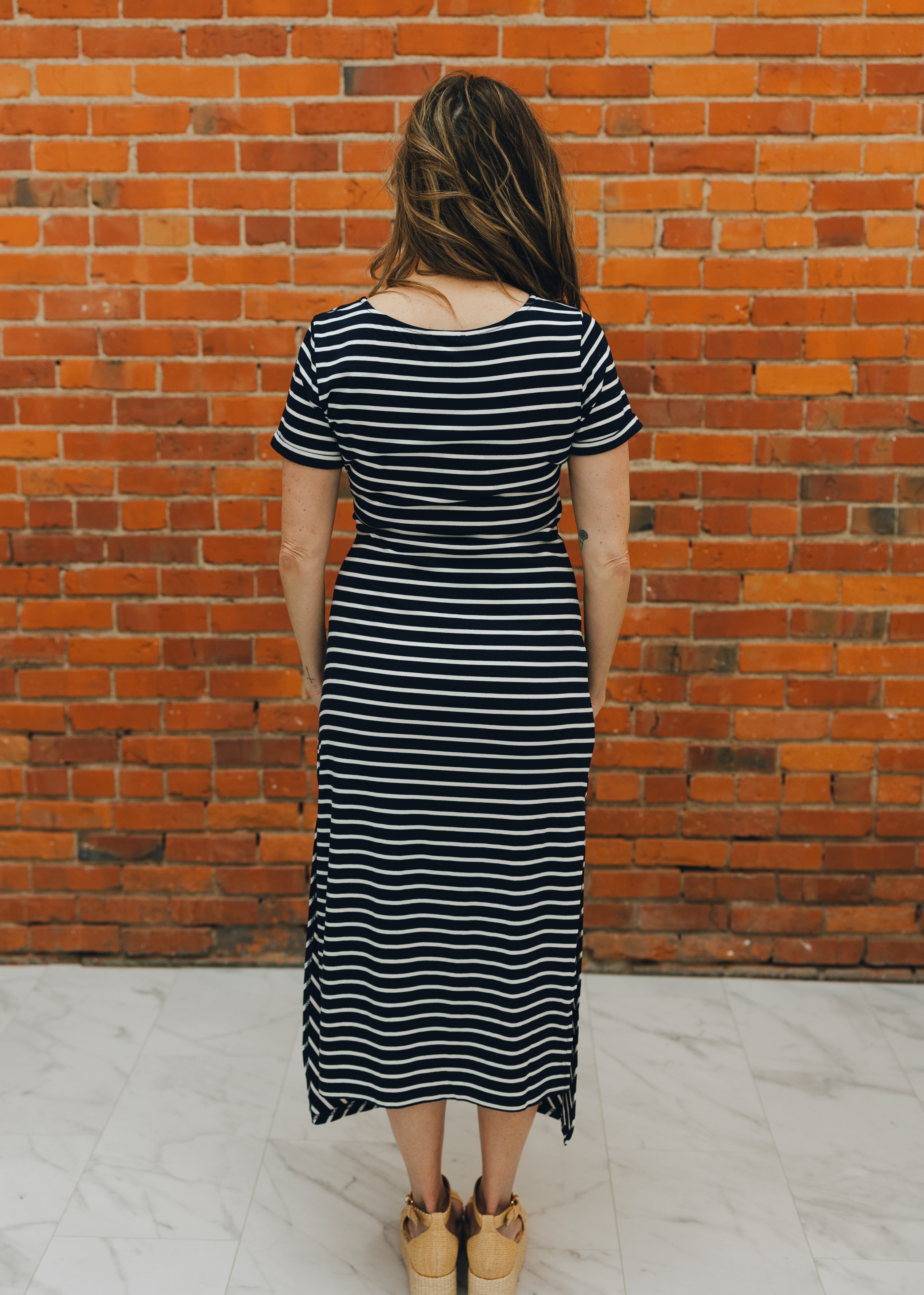 Molly Bracken Striped Knitted Dress