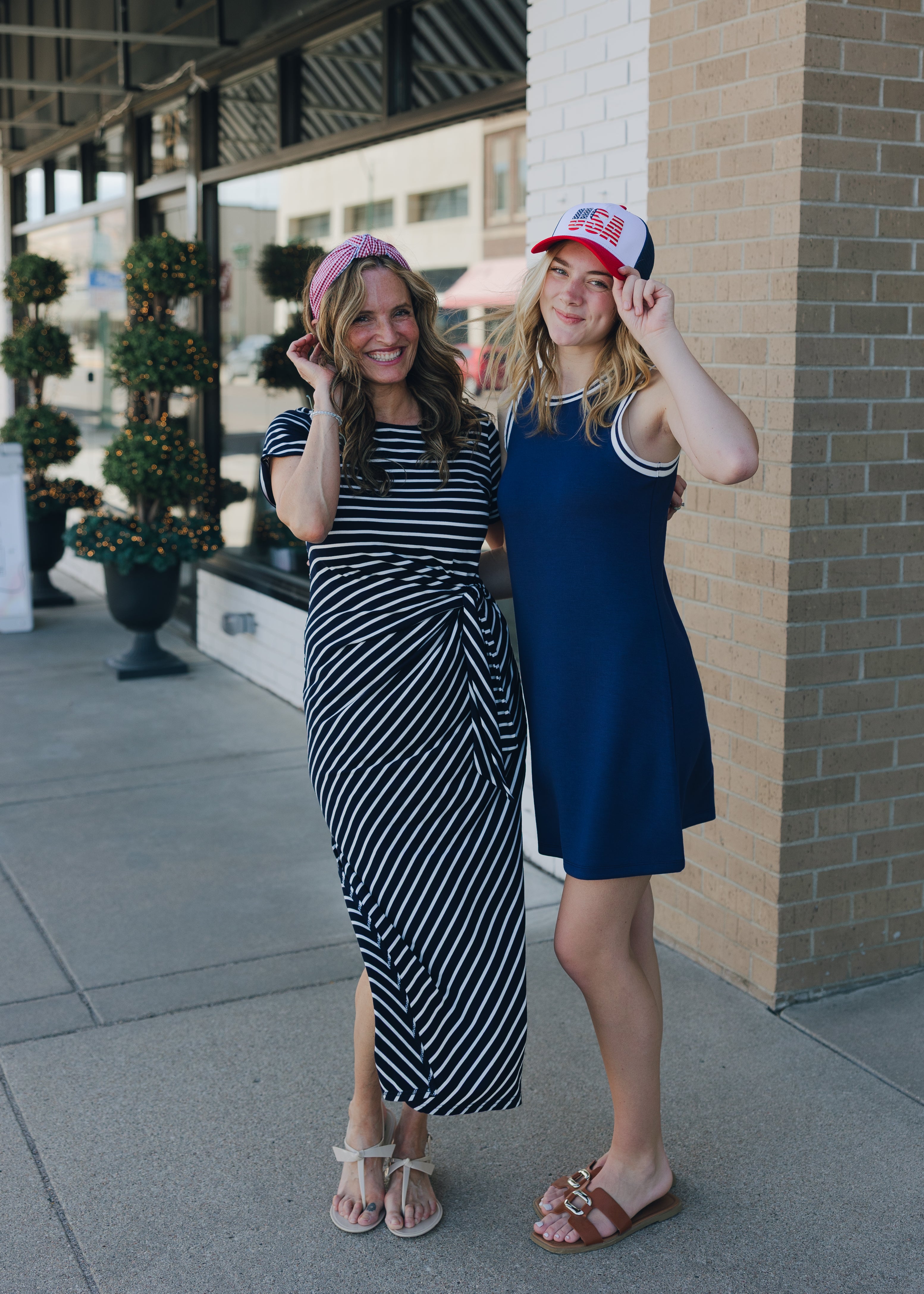 Molly Bracken Striped Knitted Dress