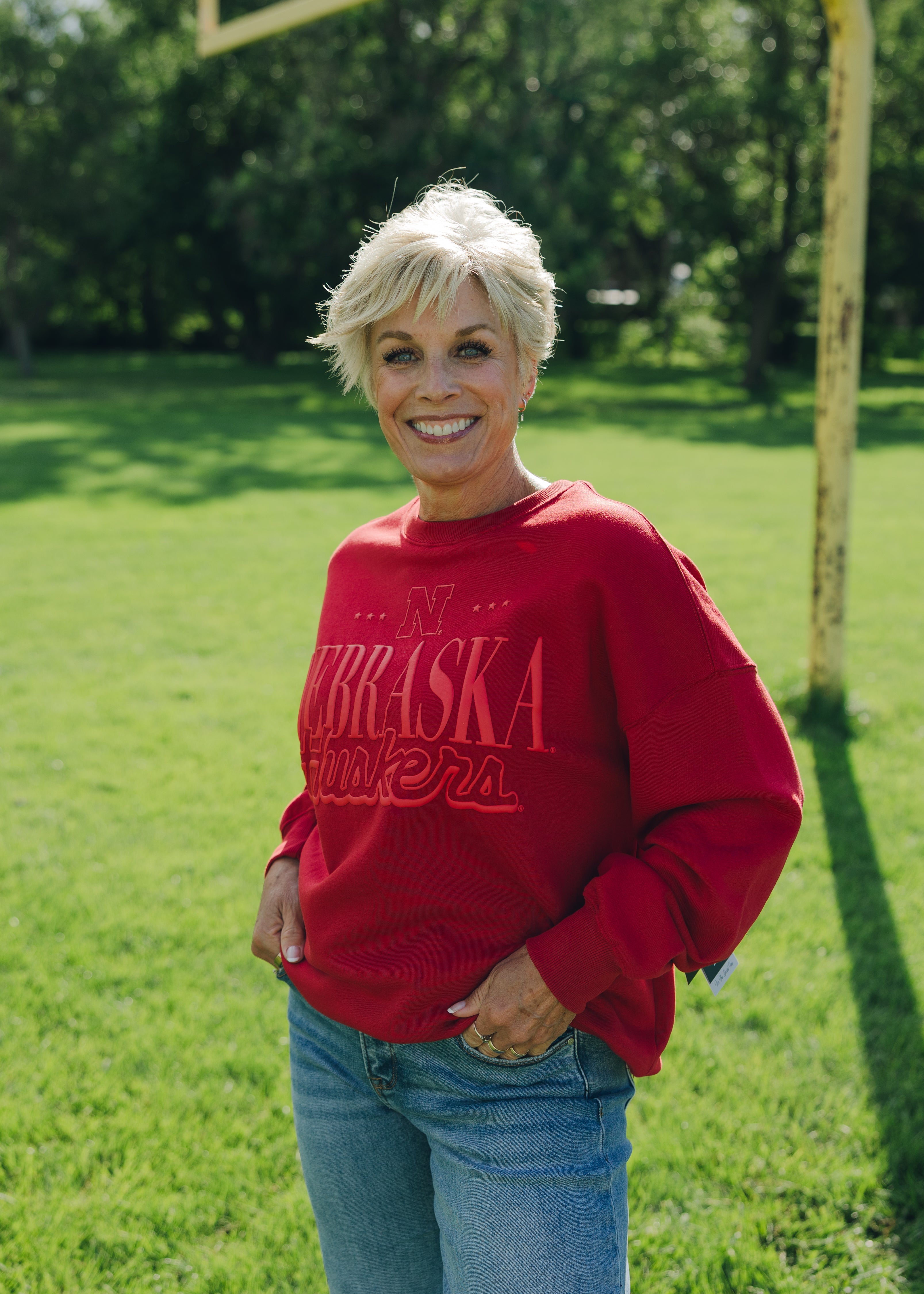 NE Perry Puff Lantern Sleeve Crew