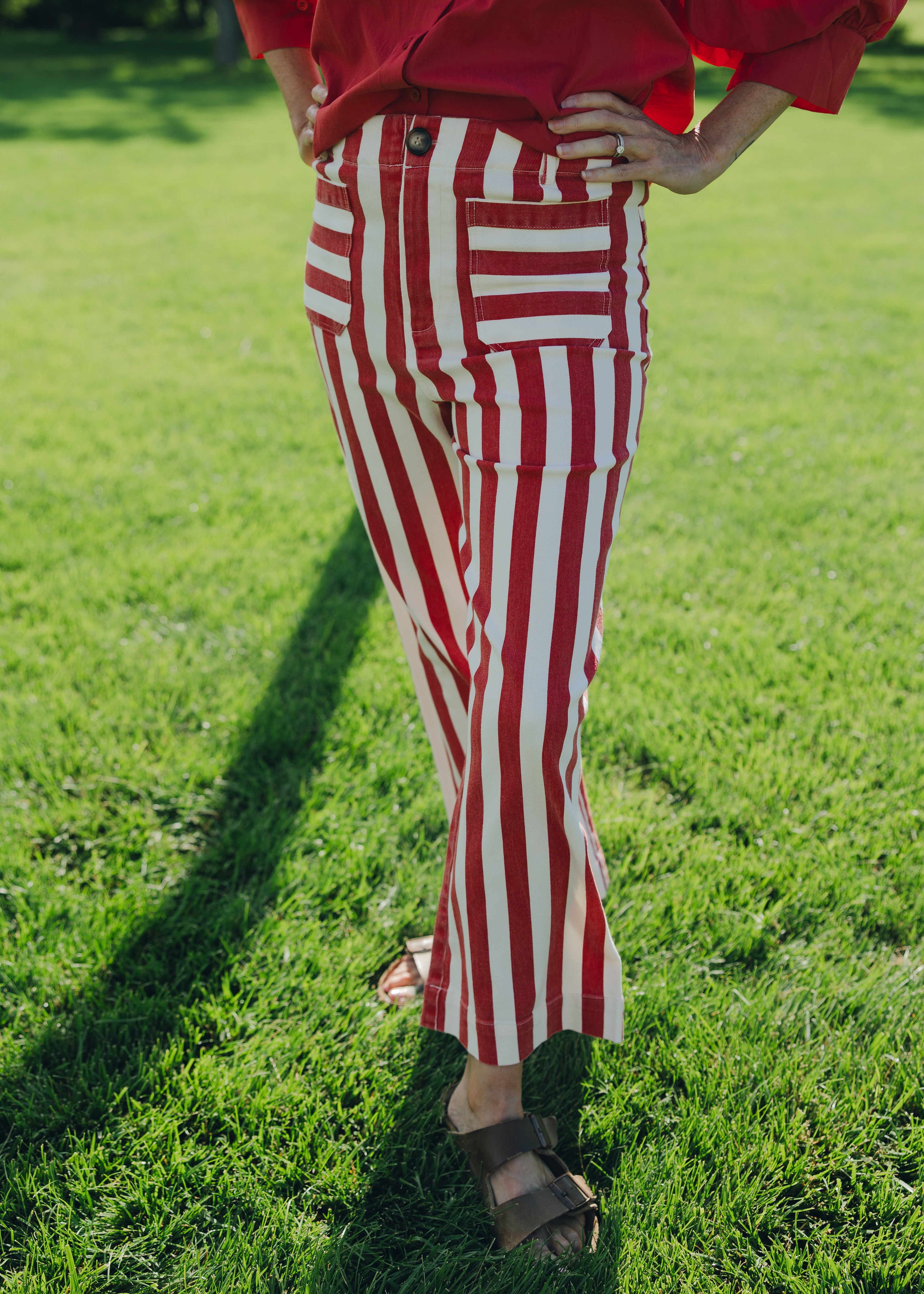 Striped Straight Leg Pants