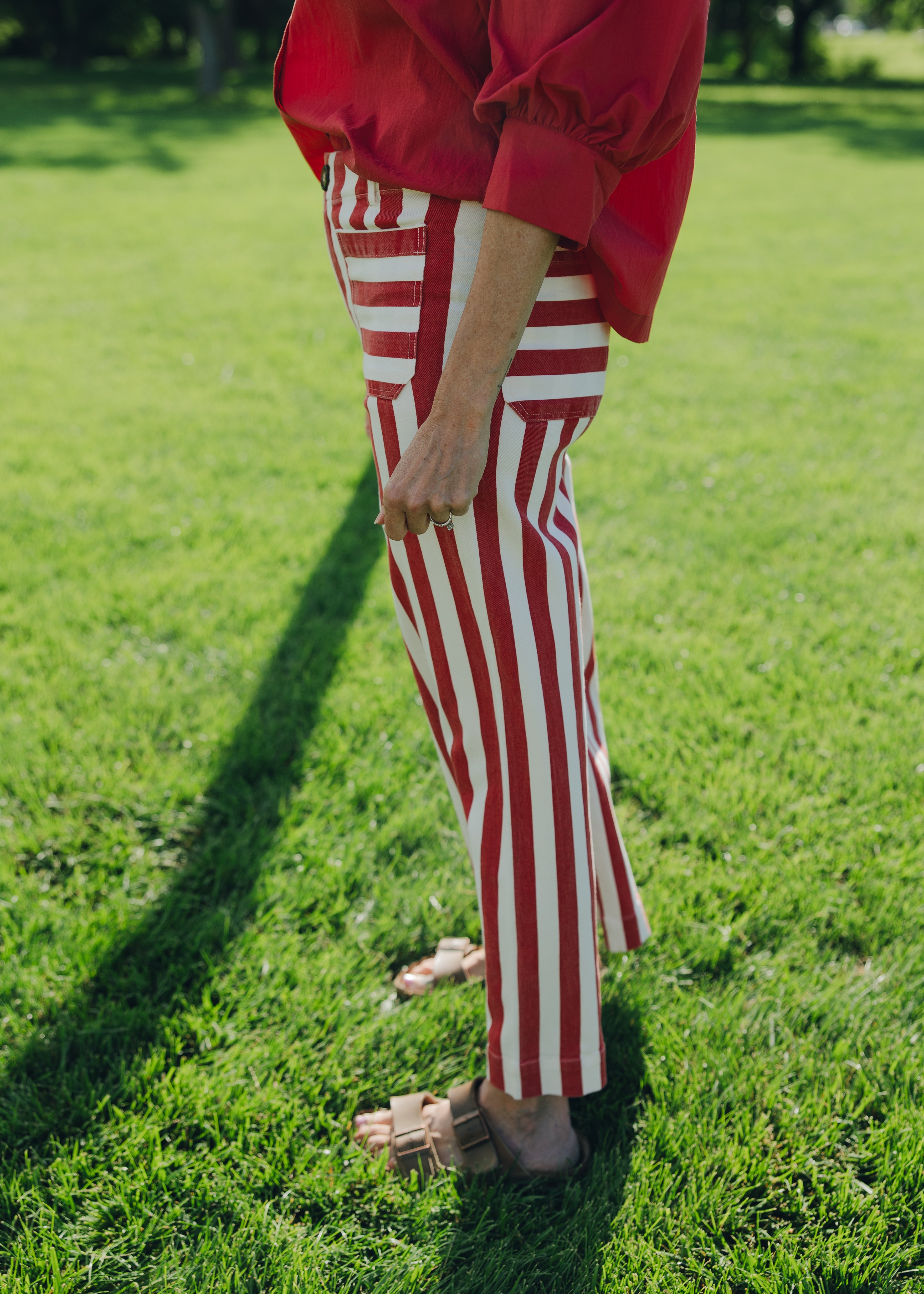 Striped Straight Leg Pants