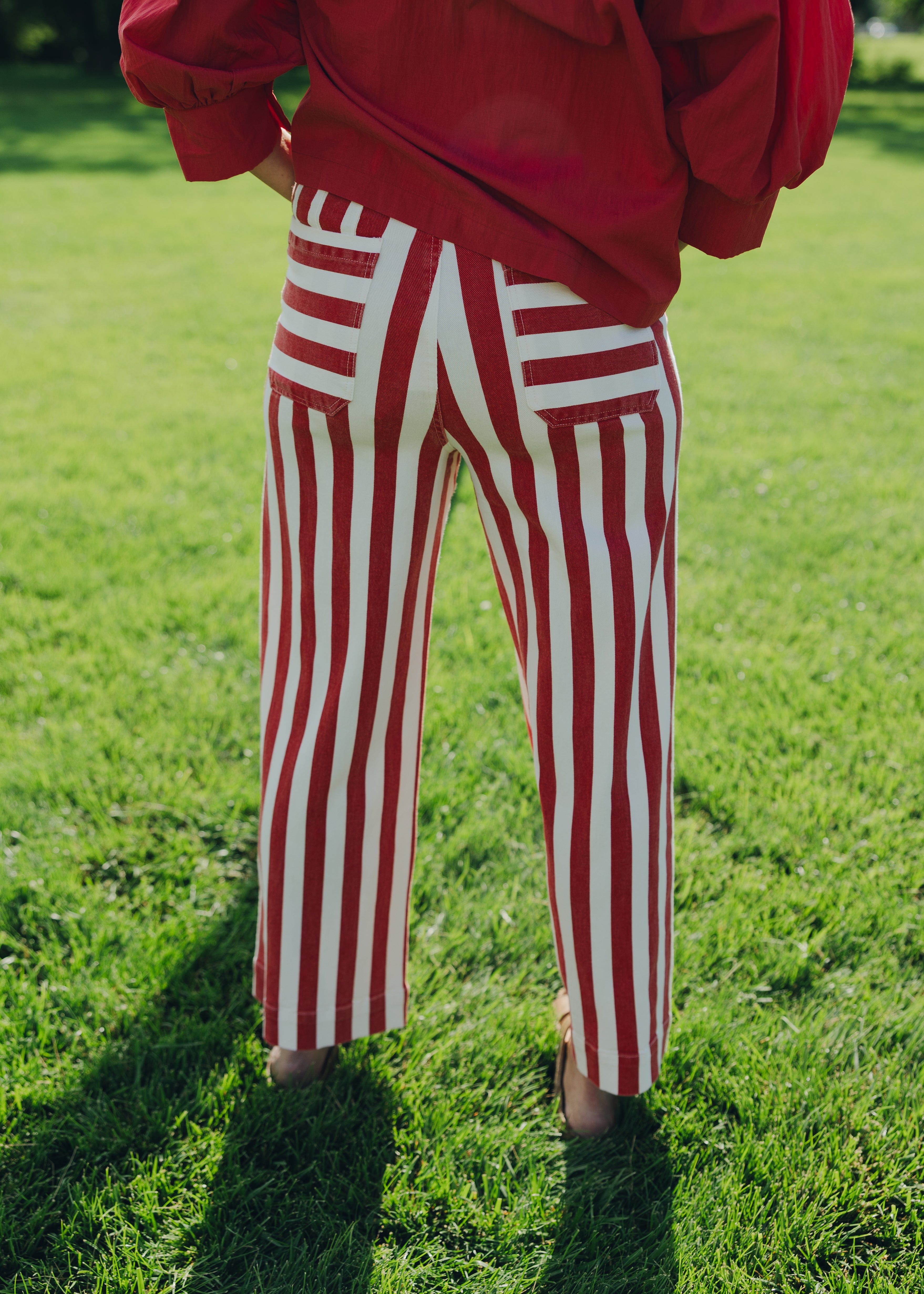 Striped Straight Leg Pants