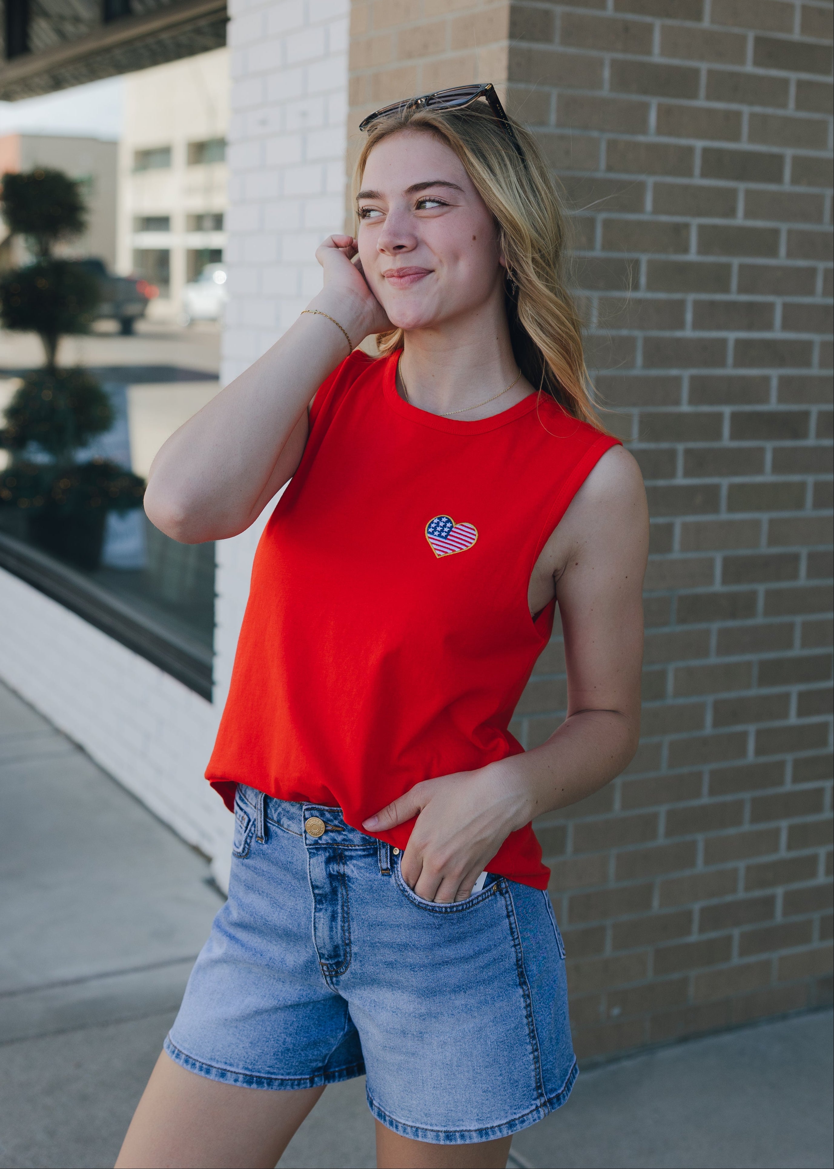 Z Supply Flag Patch Muscle Tank