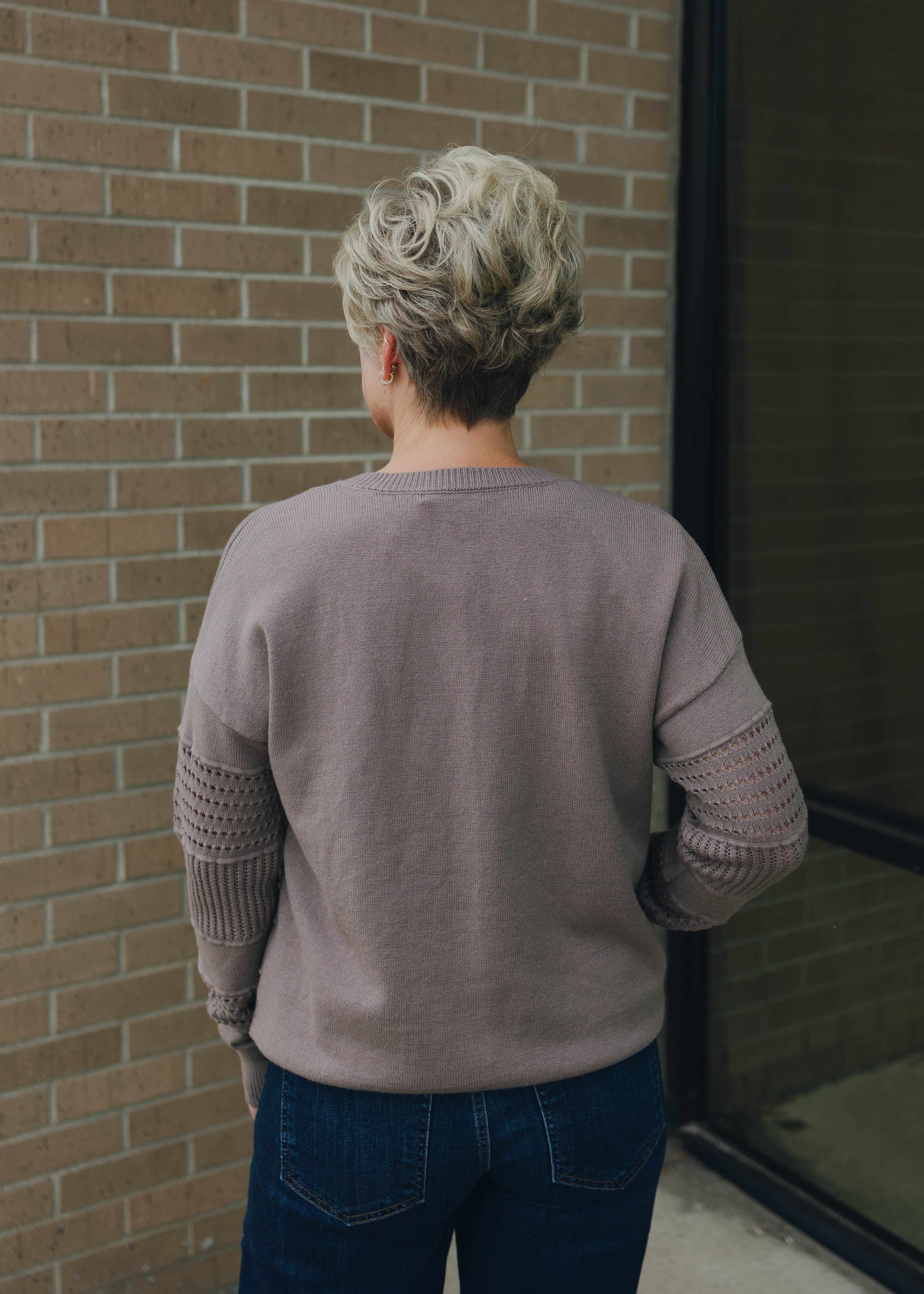 Pointelle Sweater - Dark Mocha