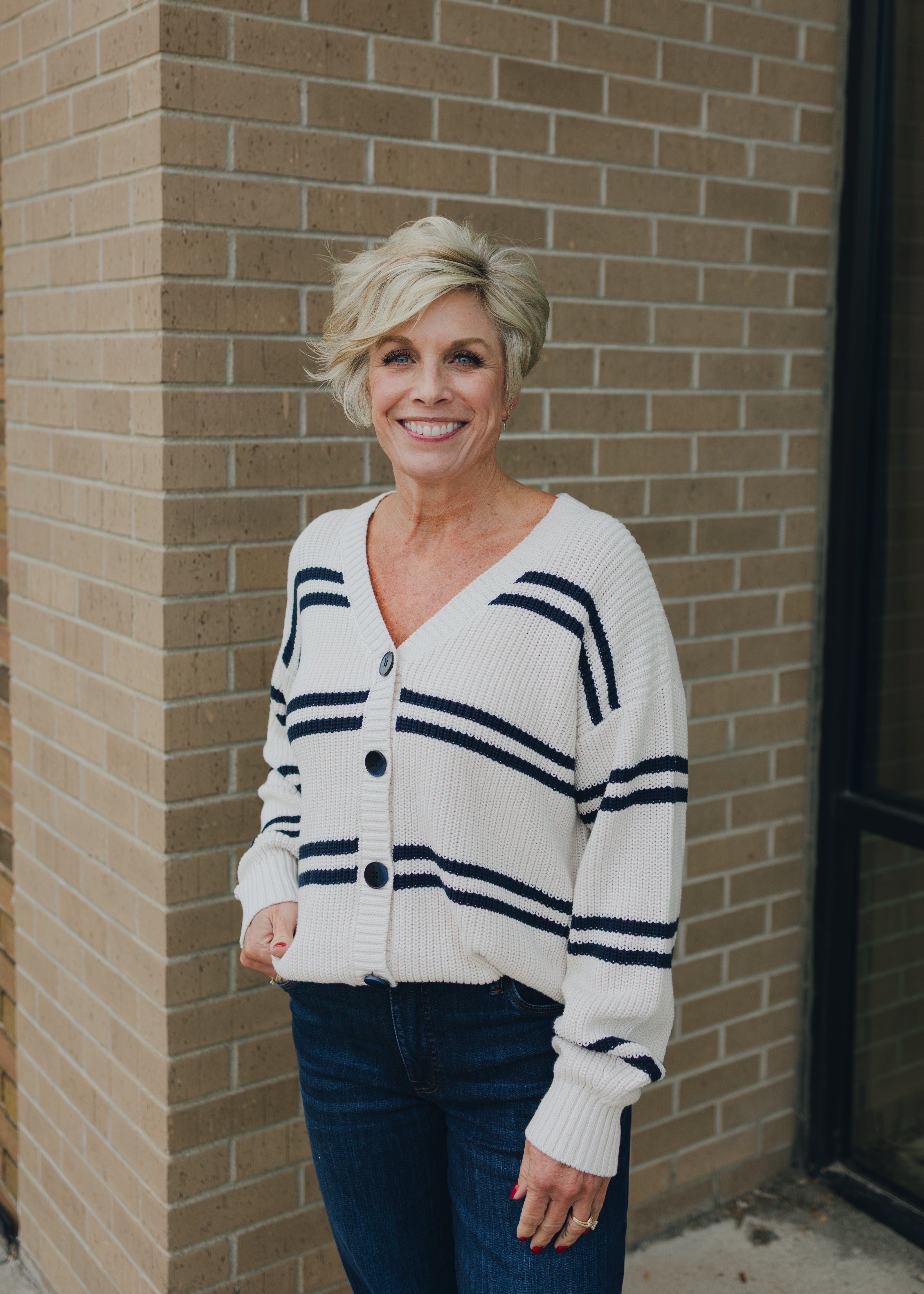 Z Supply Boyfriend Striped Cardigan