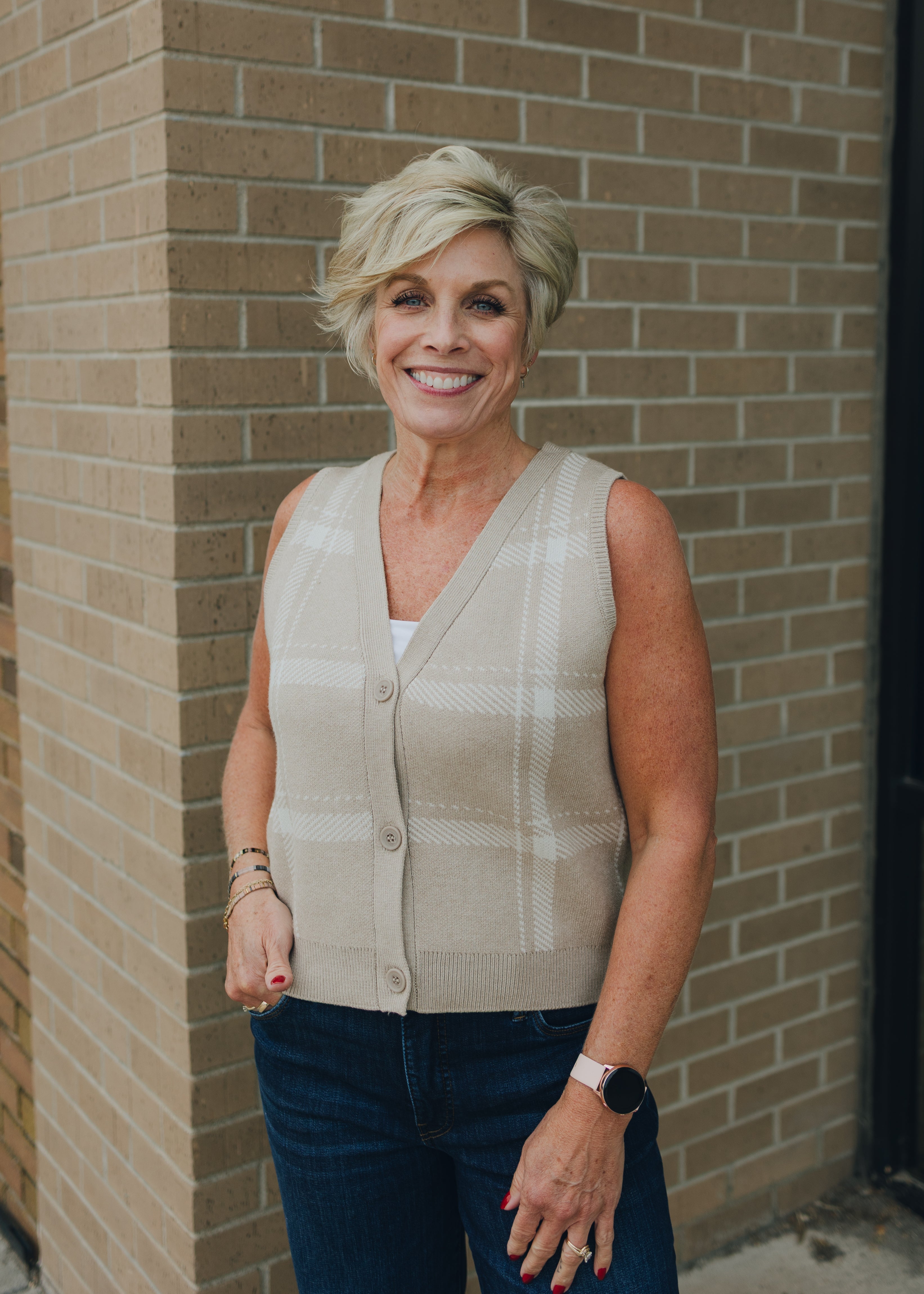 Z Suppl Oliver Plaid Sweater Vest