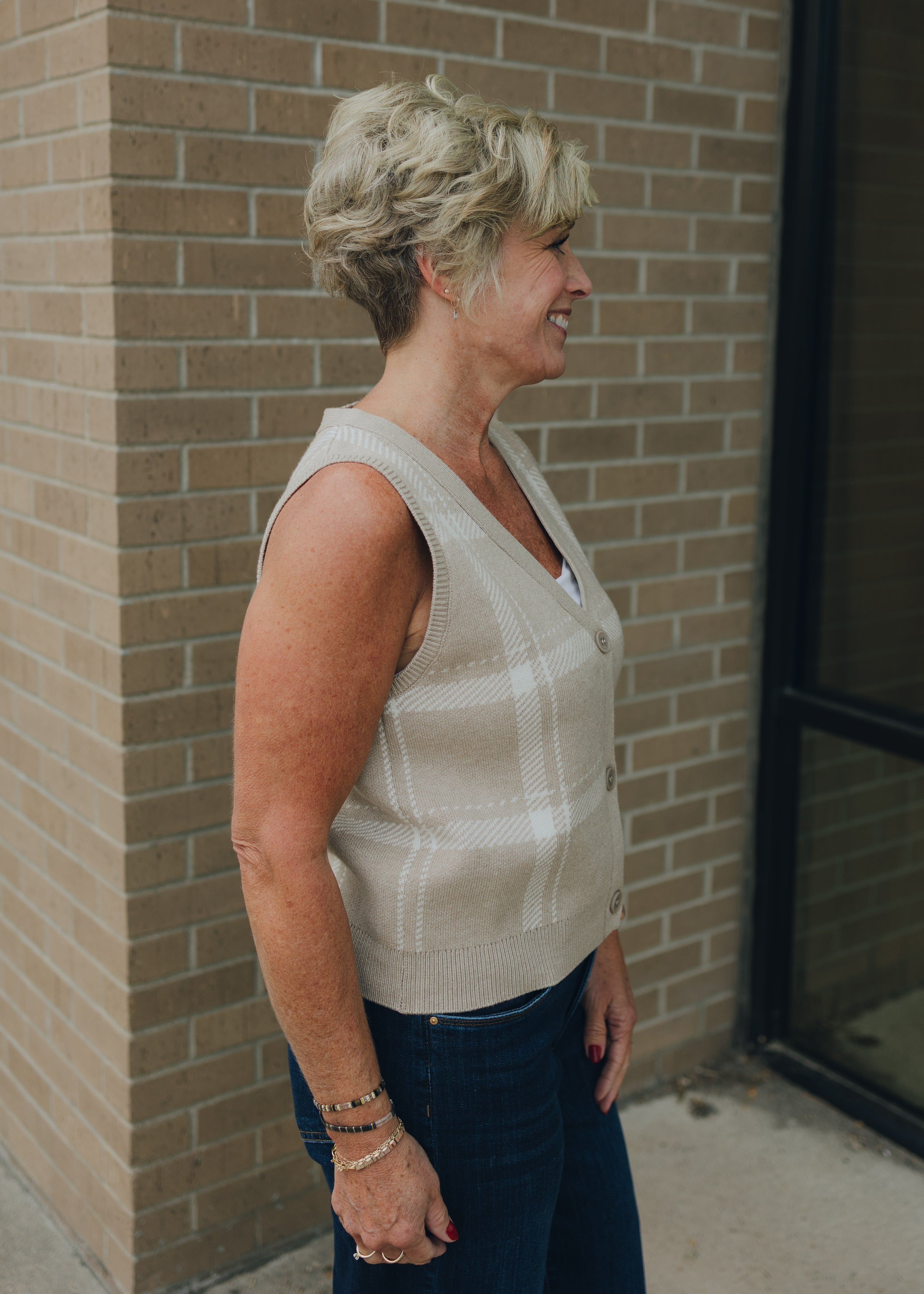 Z Suppl Oliver Plaid Sweater Vest