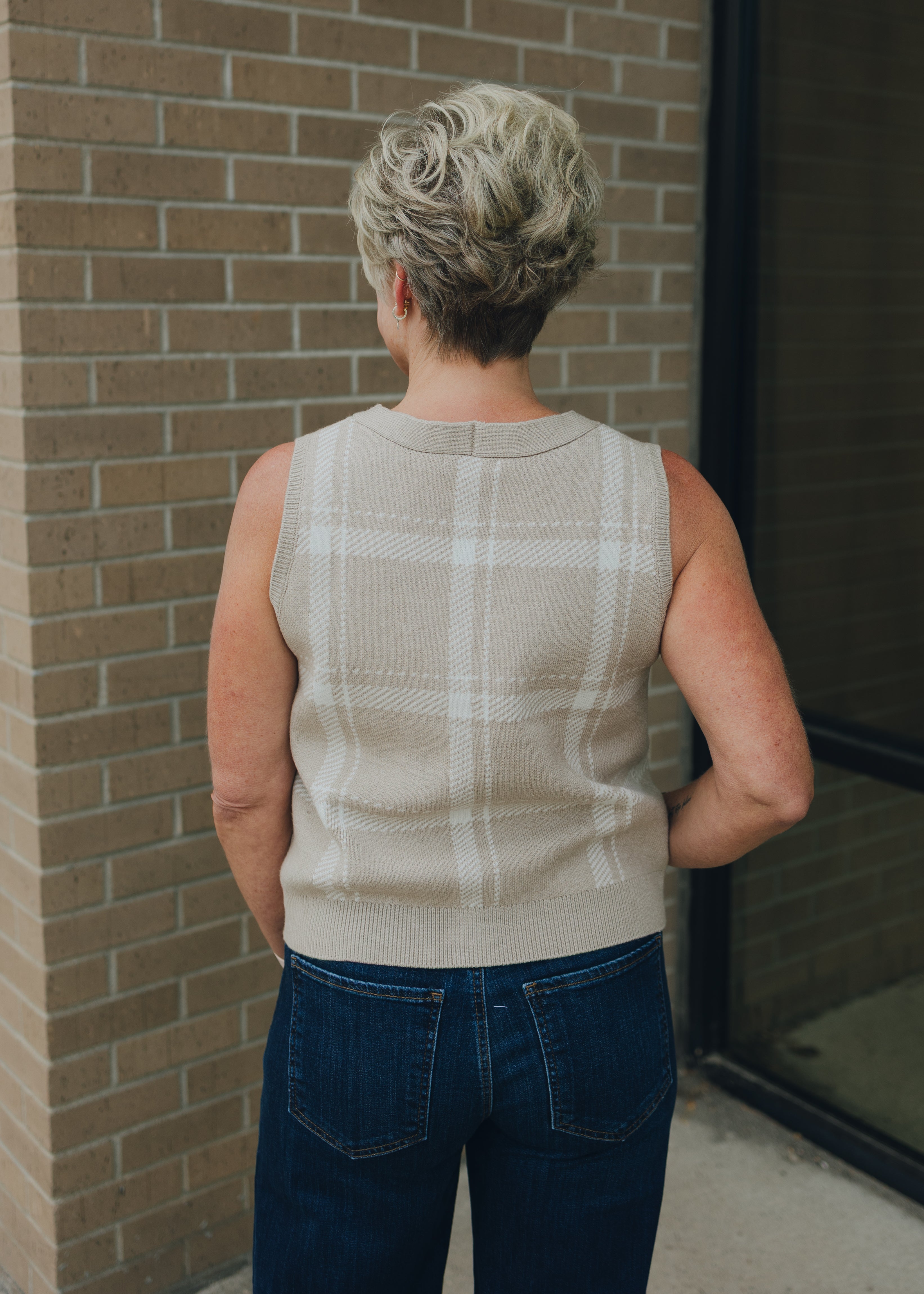 Z Suppl Oliver Plaid Sweater Vest