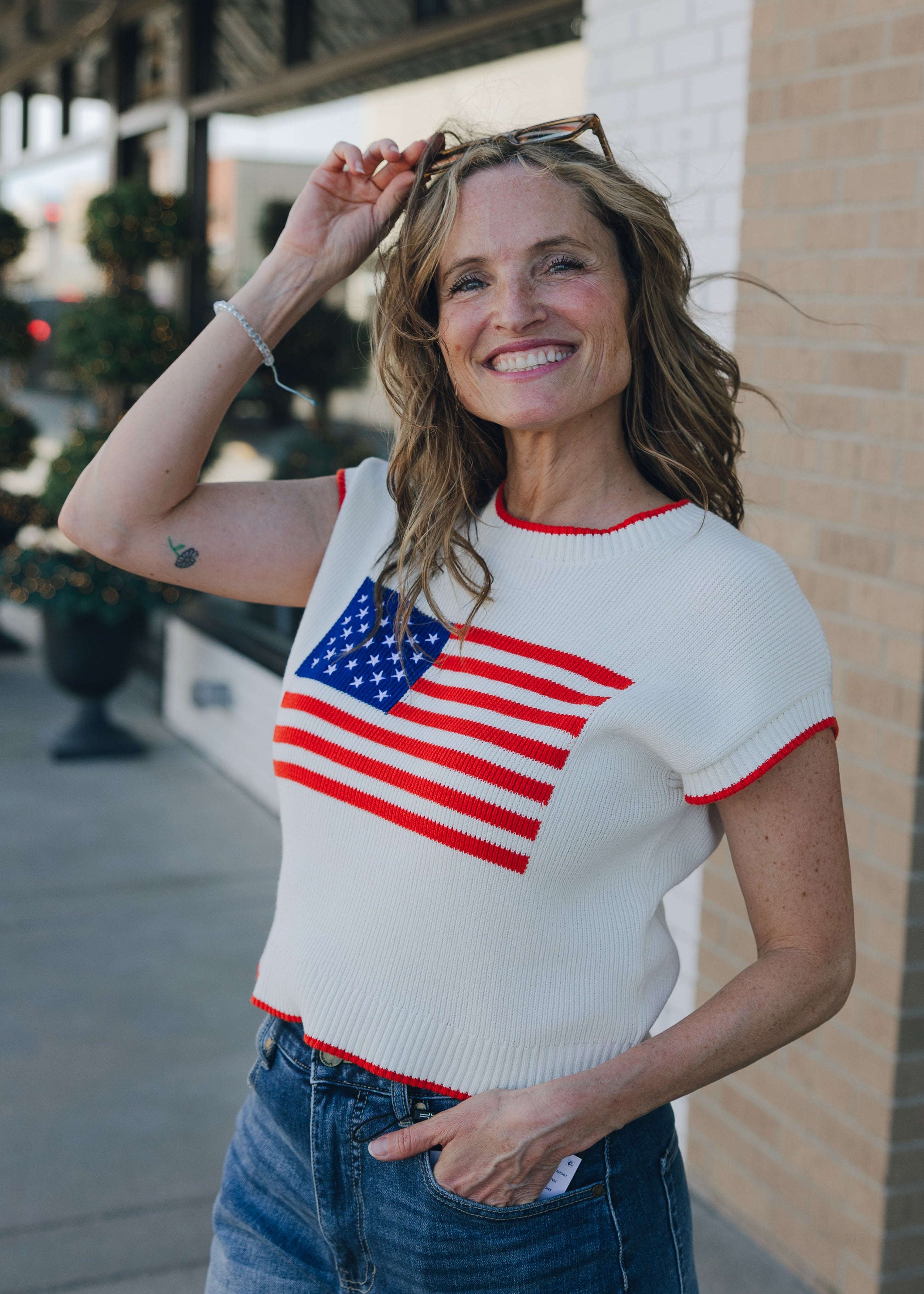 Z Supply Sleeveless Patriot Sweater