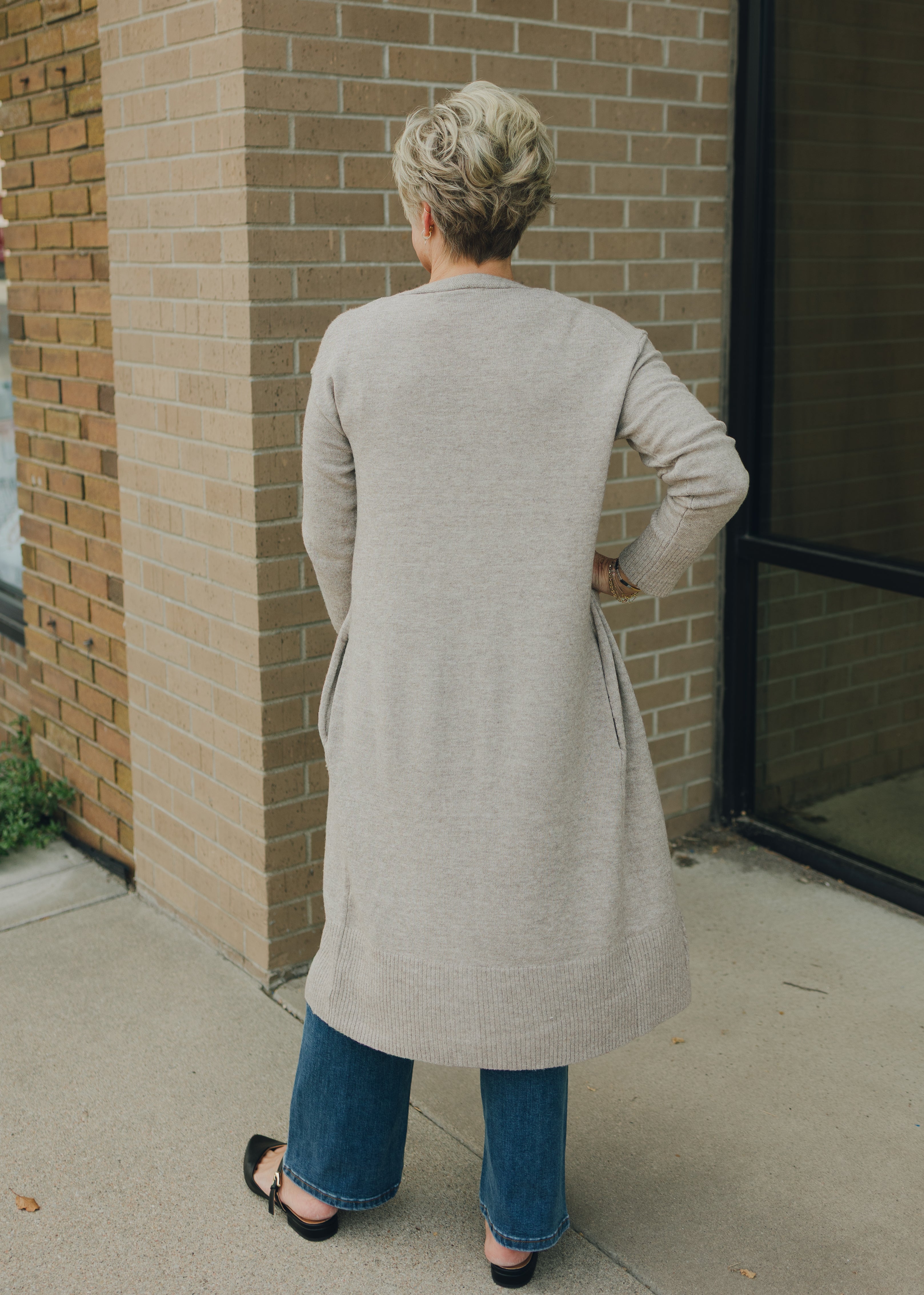 Longline Open Cardigan