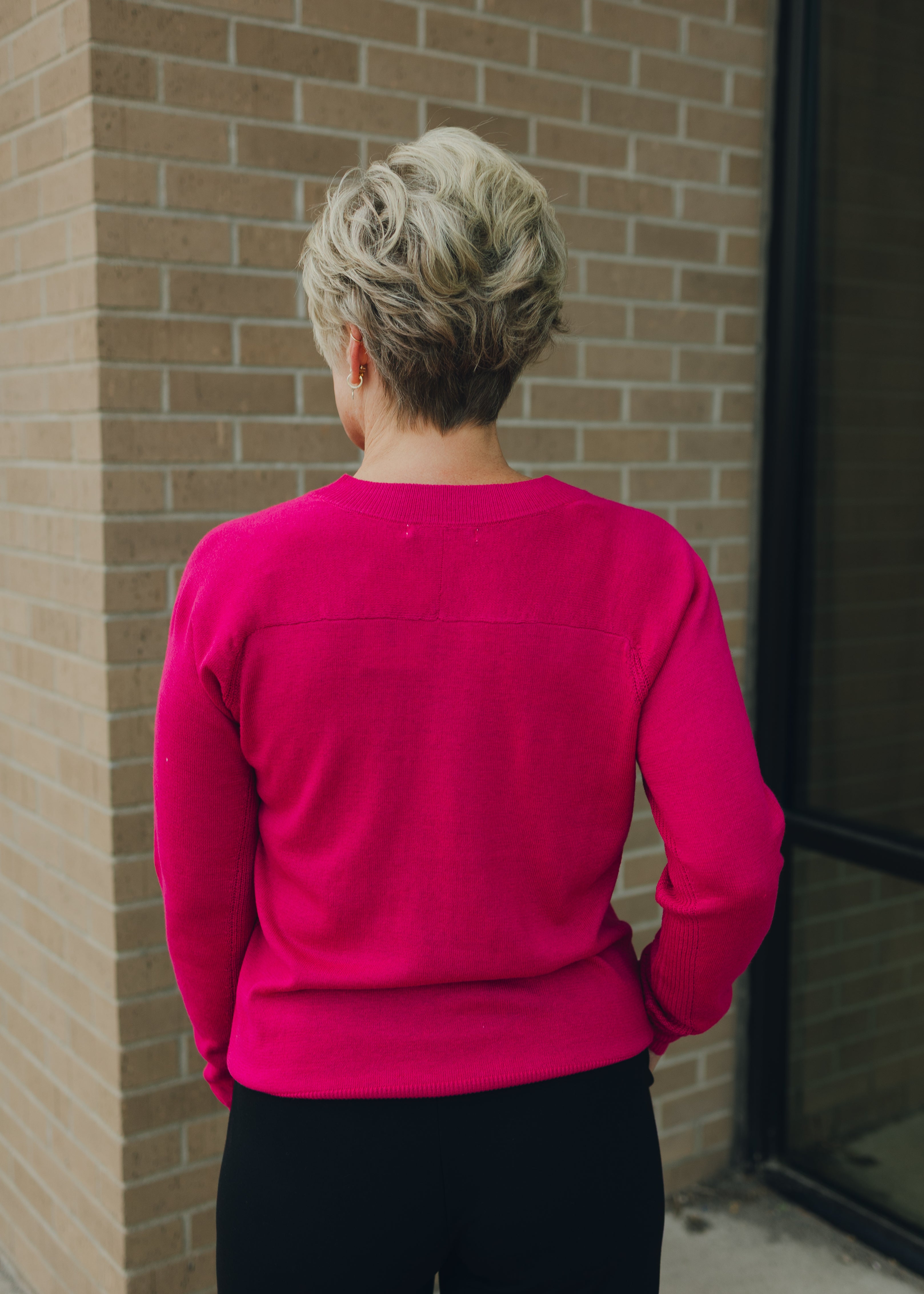 V-Neck Raglan Sleeve Sweater