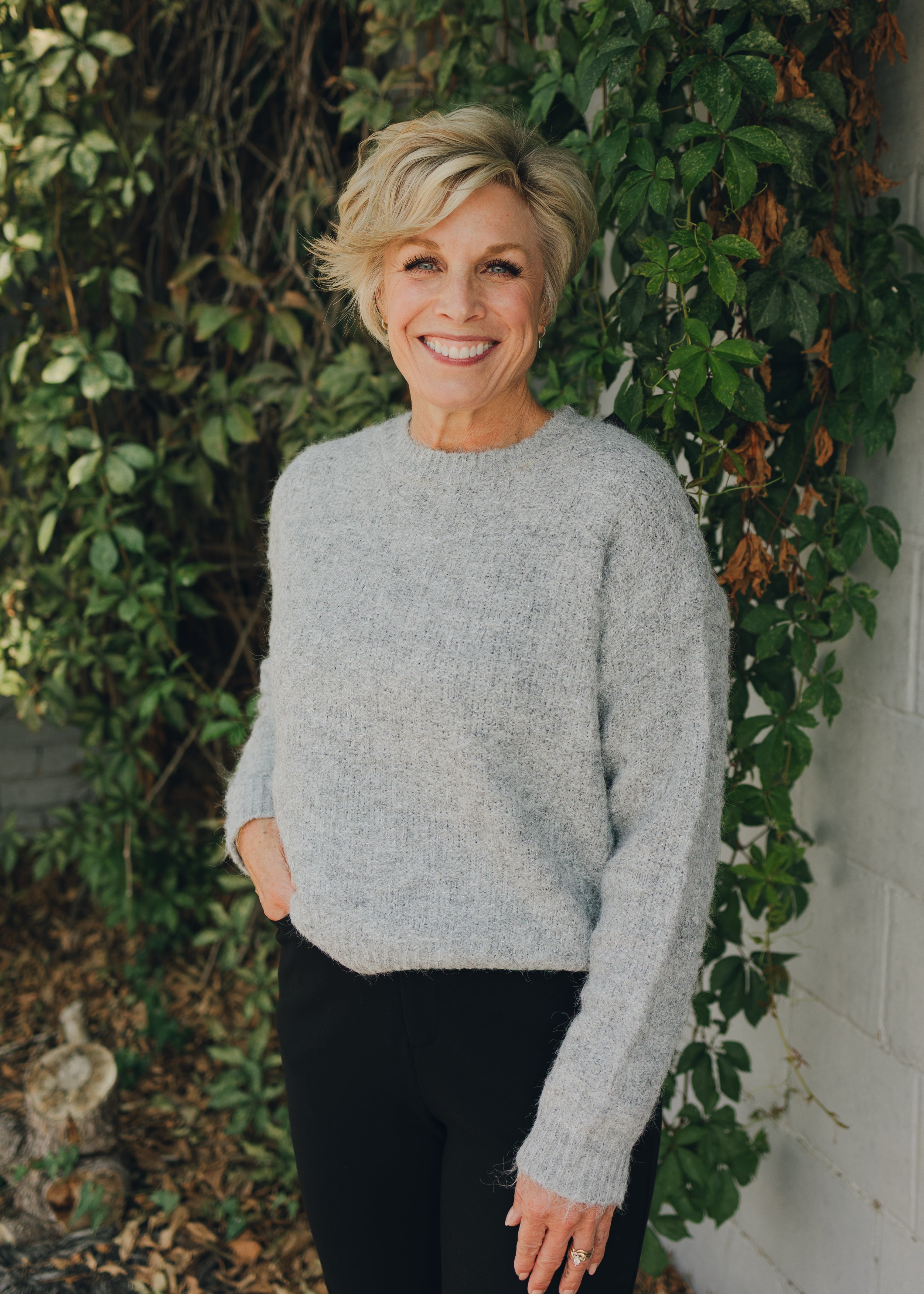 Apricot Bow Back Lurex Fuzzy Sweater