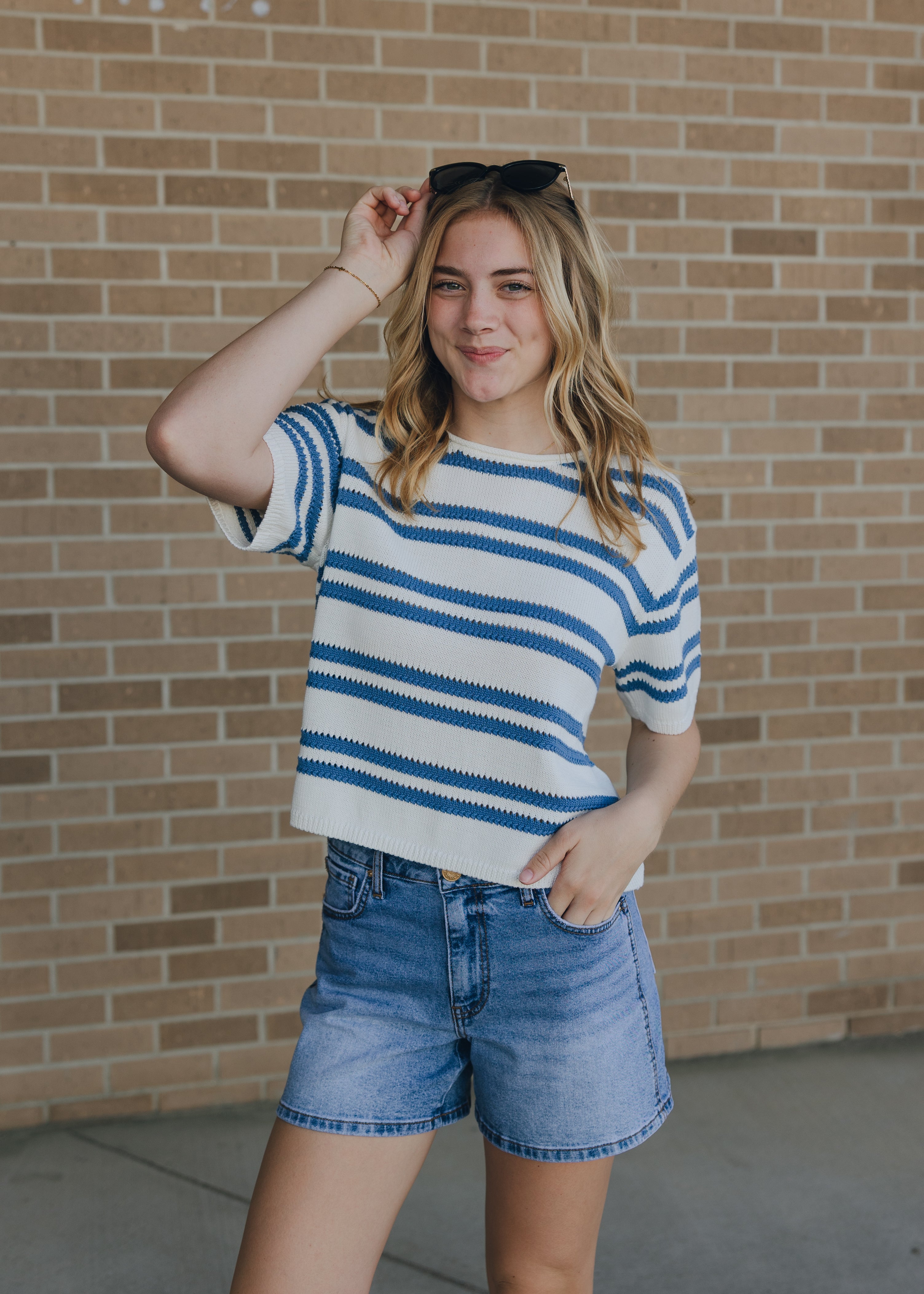 Z Supply Prado Stripe Sweater Tee