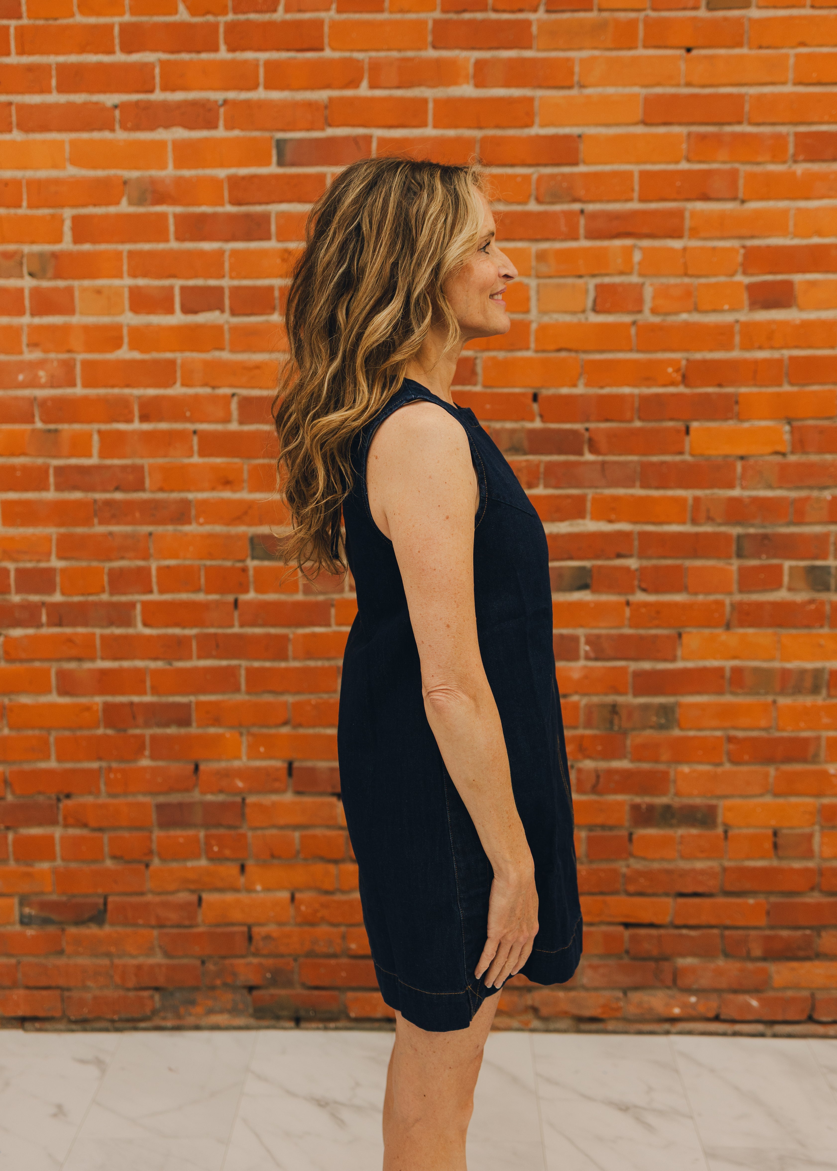Sleeveless Denim Mini Dress