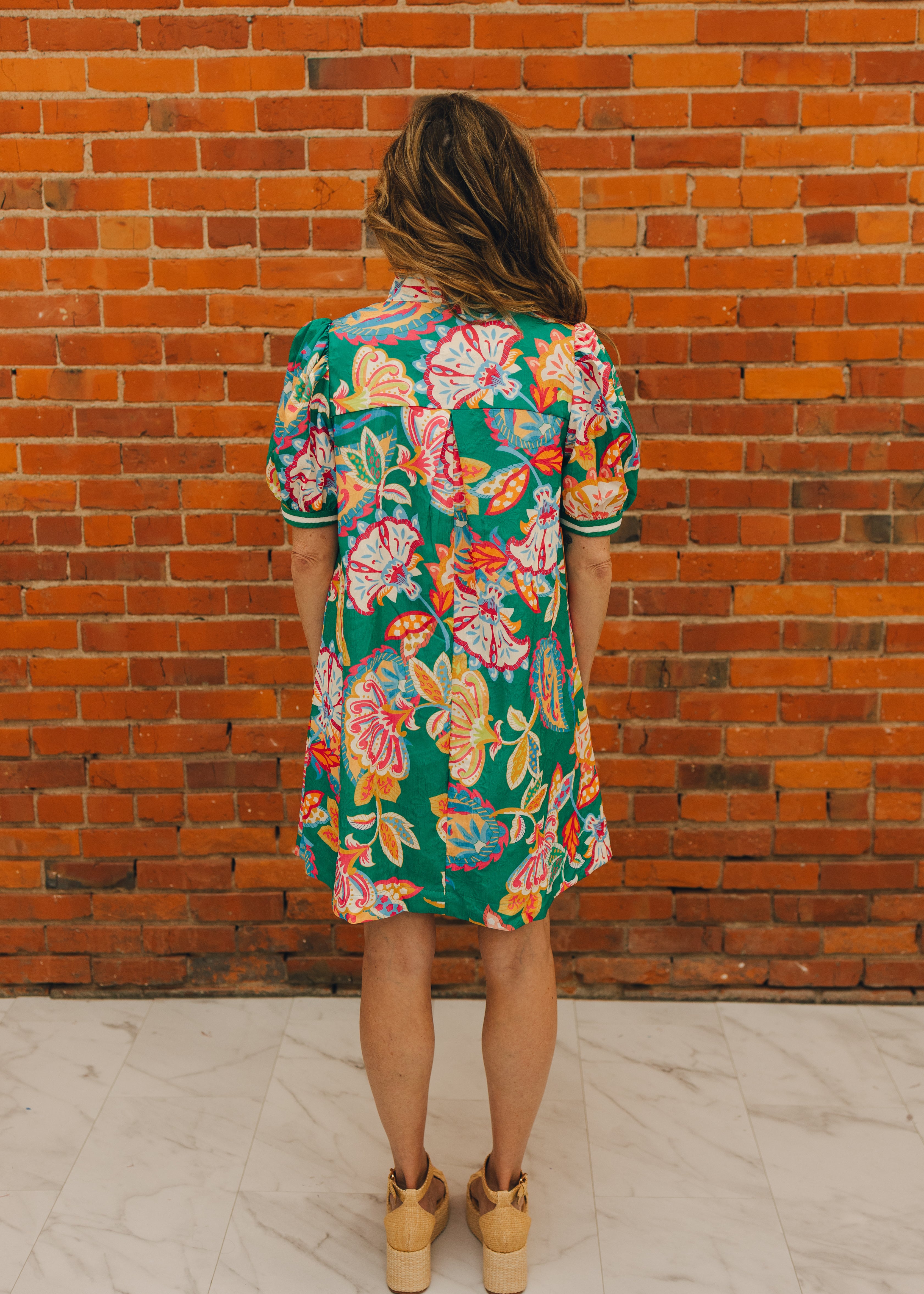 Jacquards Paisley Print Mini Dress