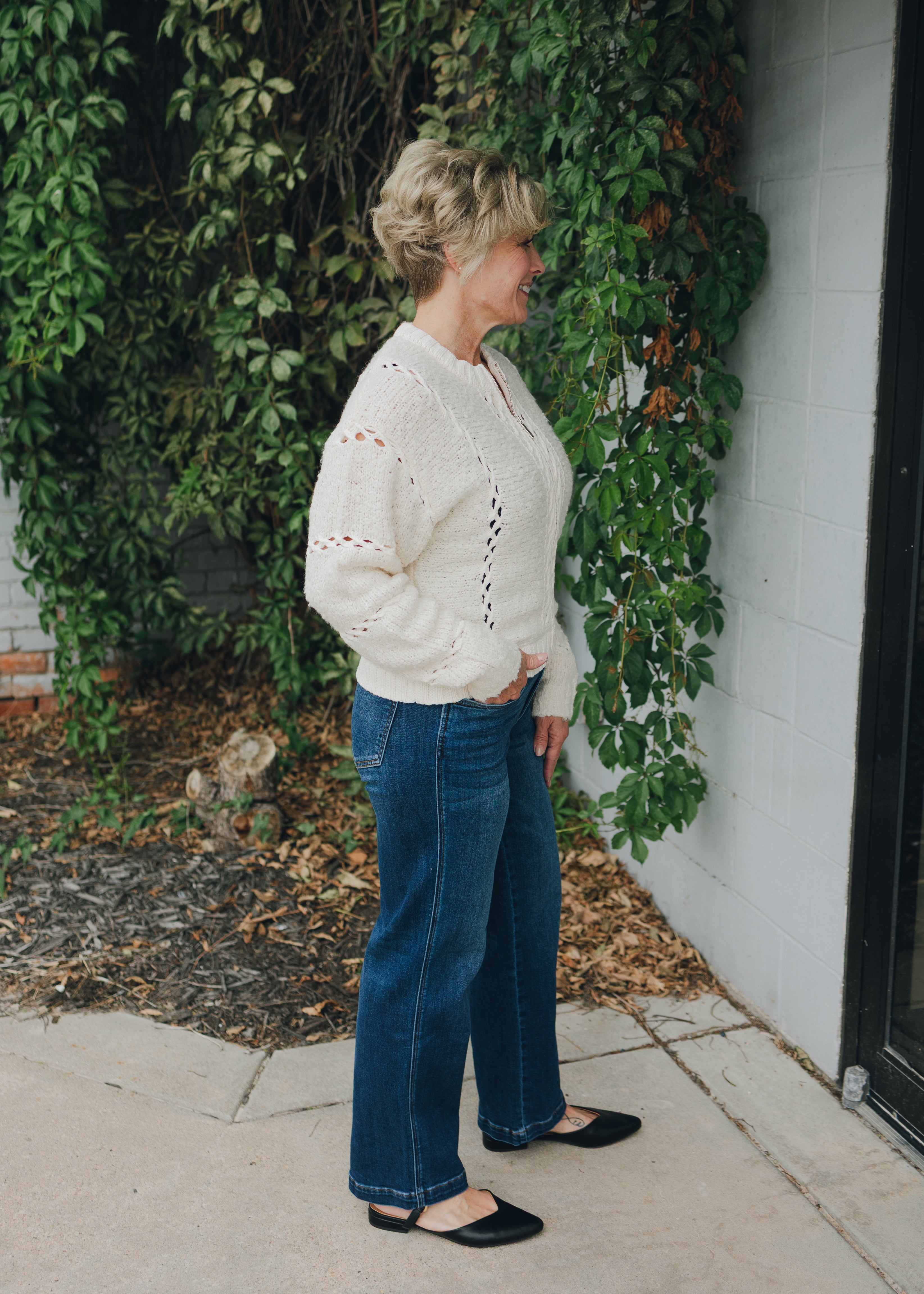 KUT Pattie High Rise Straight - Razor