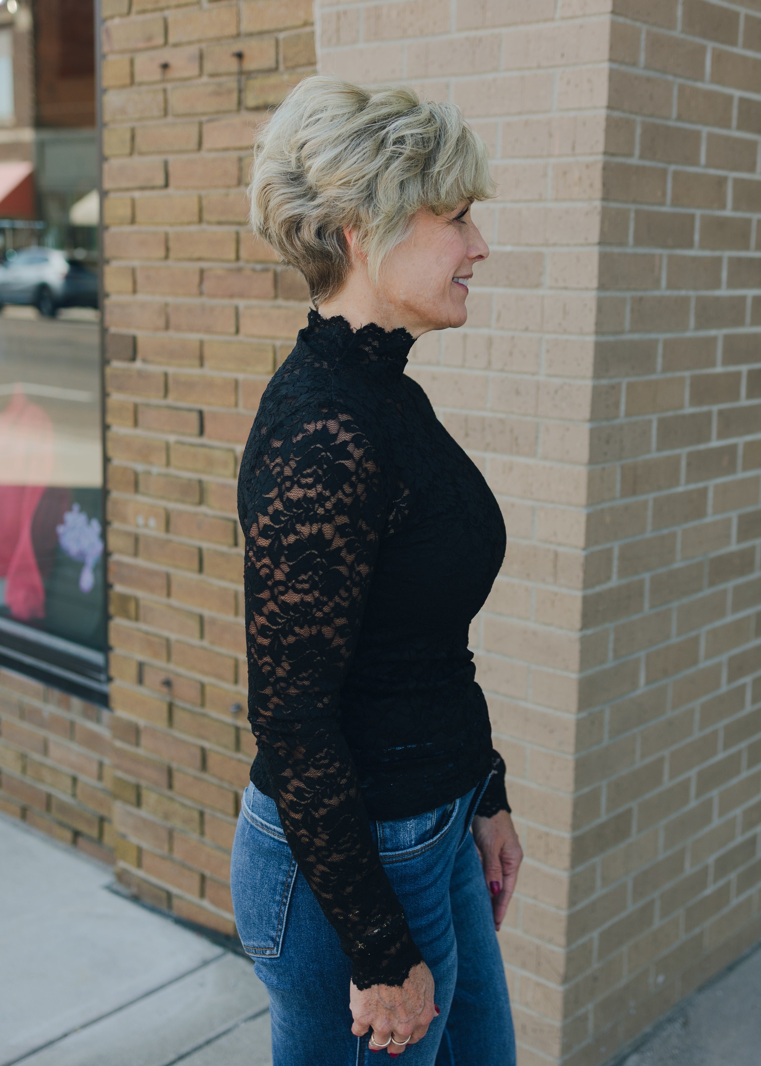 Molly Bracken Lace Top - Black