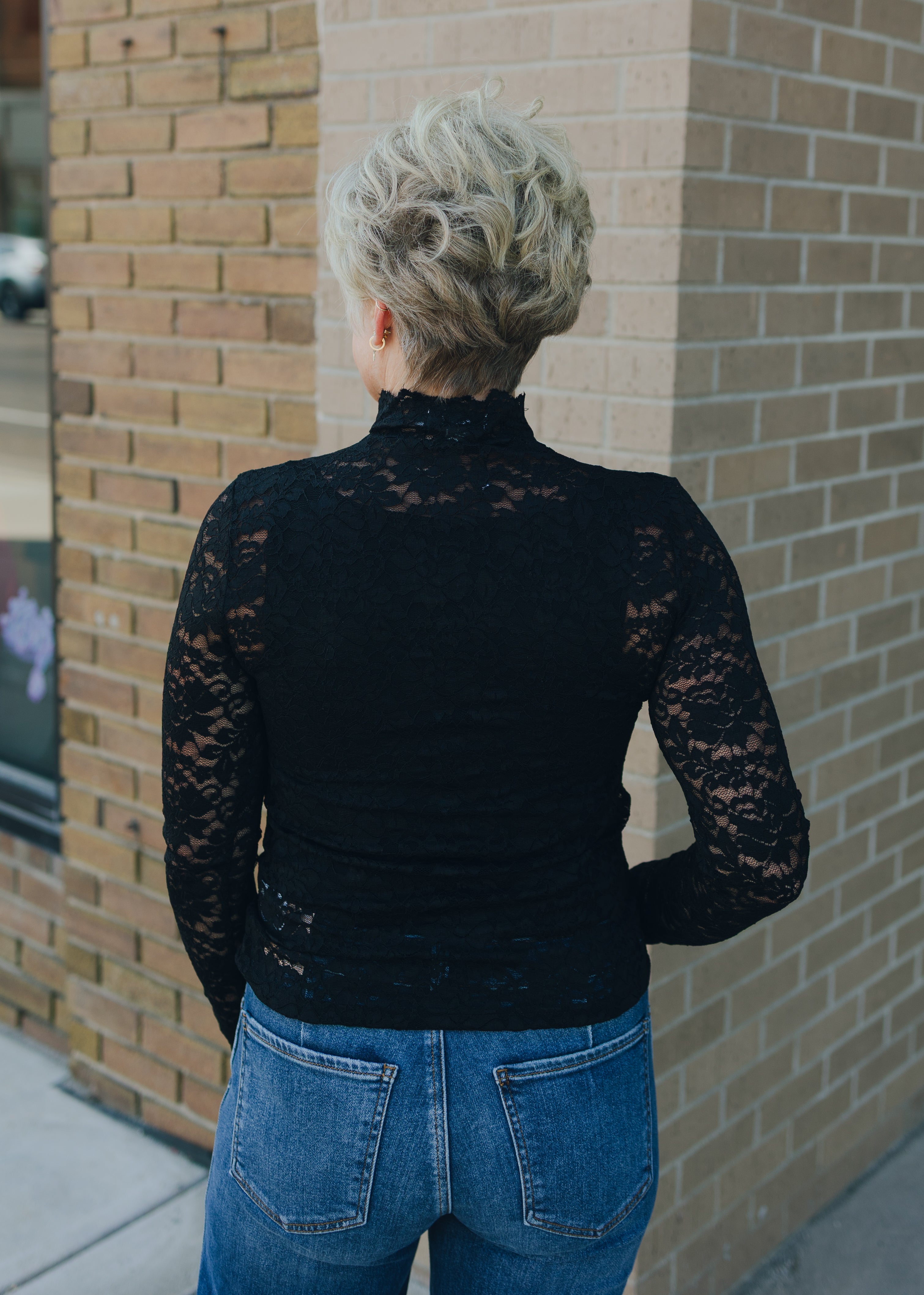 Molly Bracken Lace Top - Black