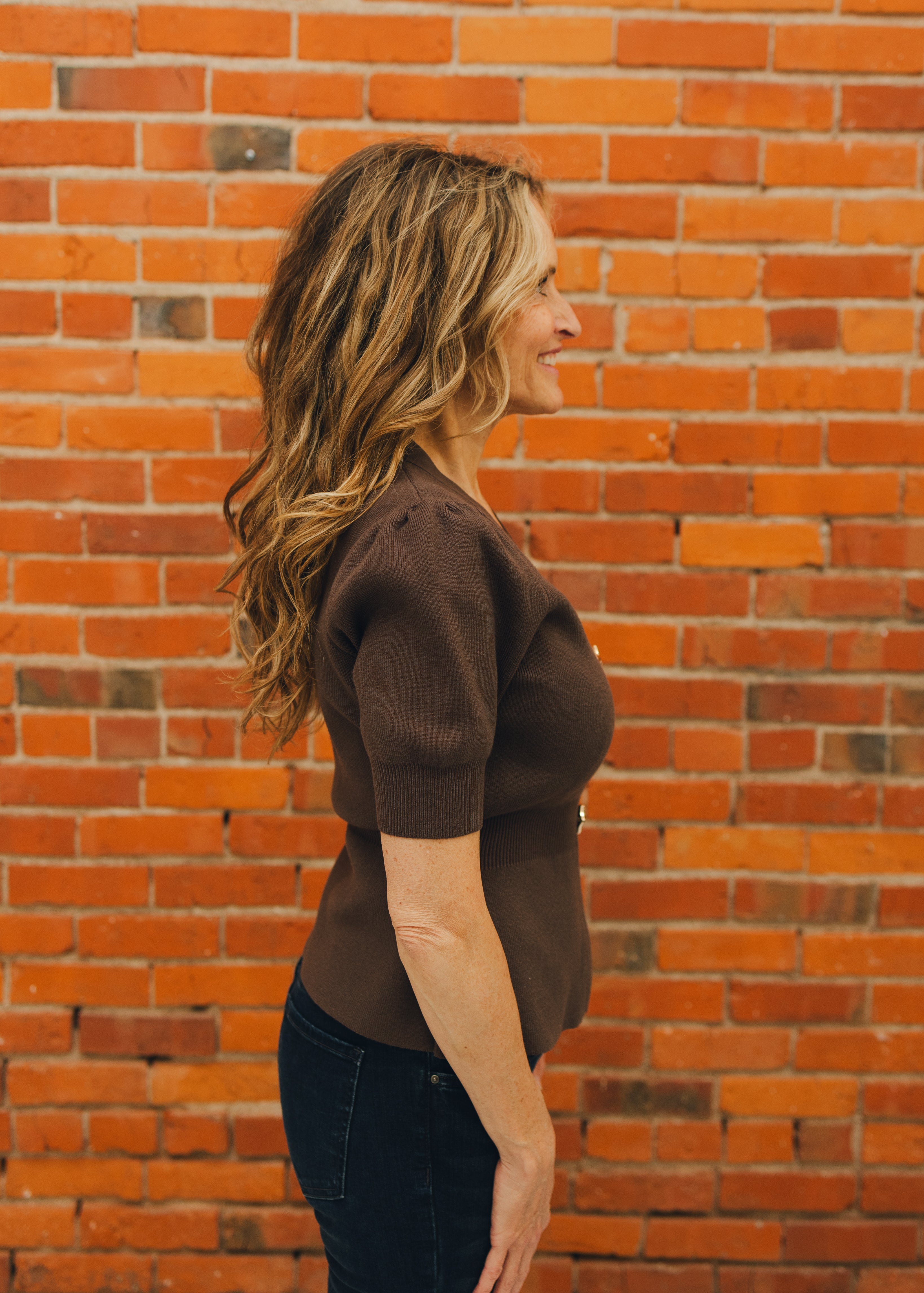 Ribbed Puff Sleeve Sweater
