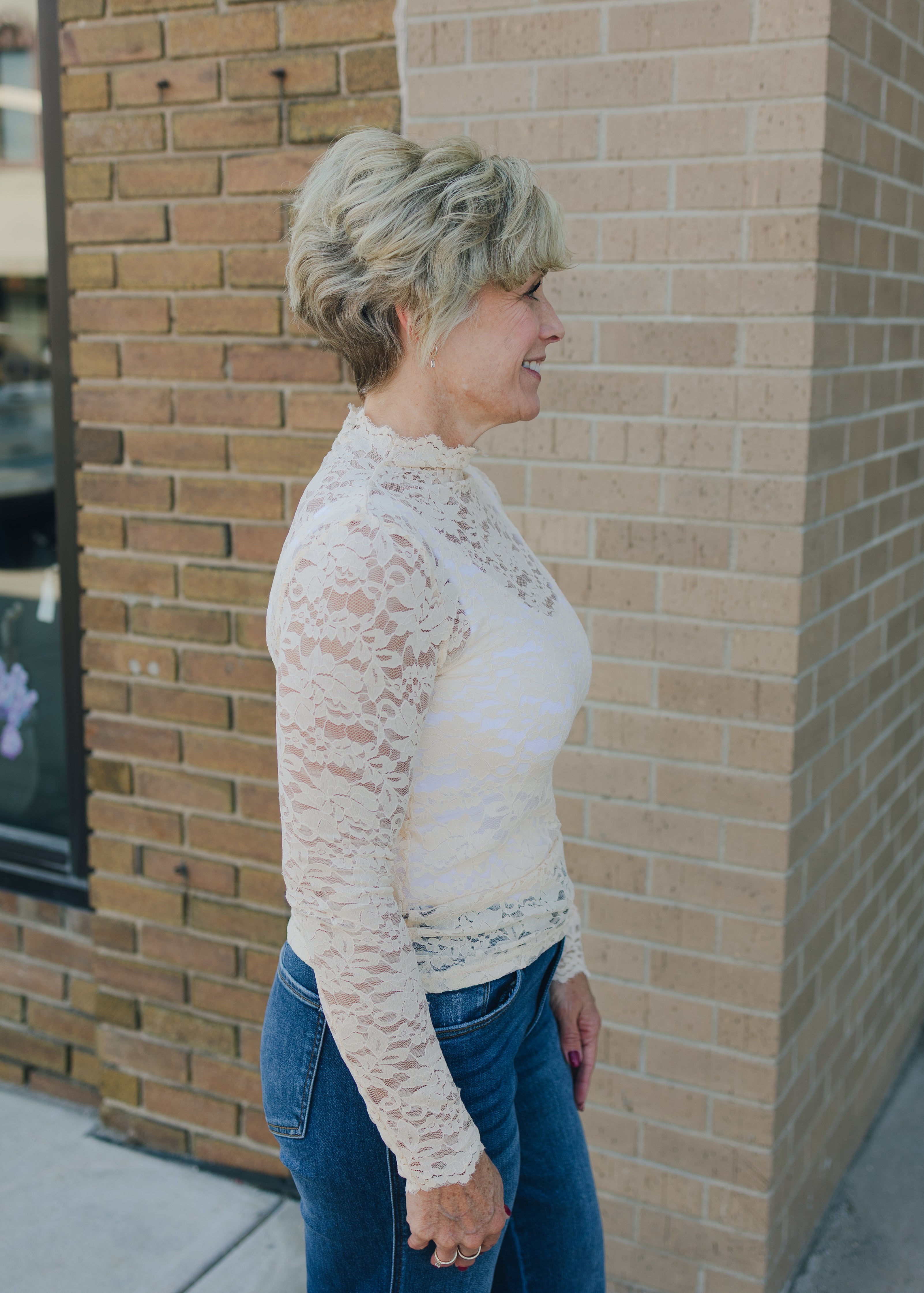 Molly Bracken Lace Top - Cream