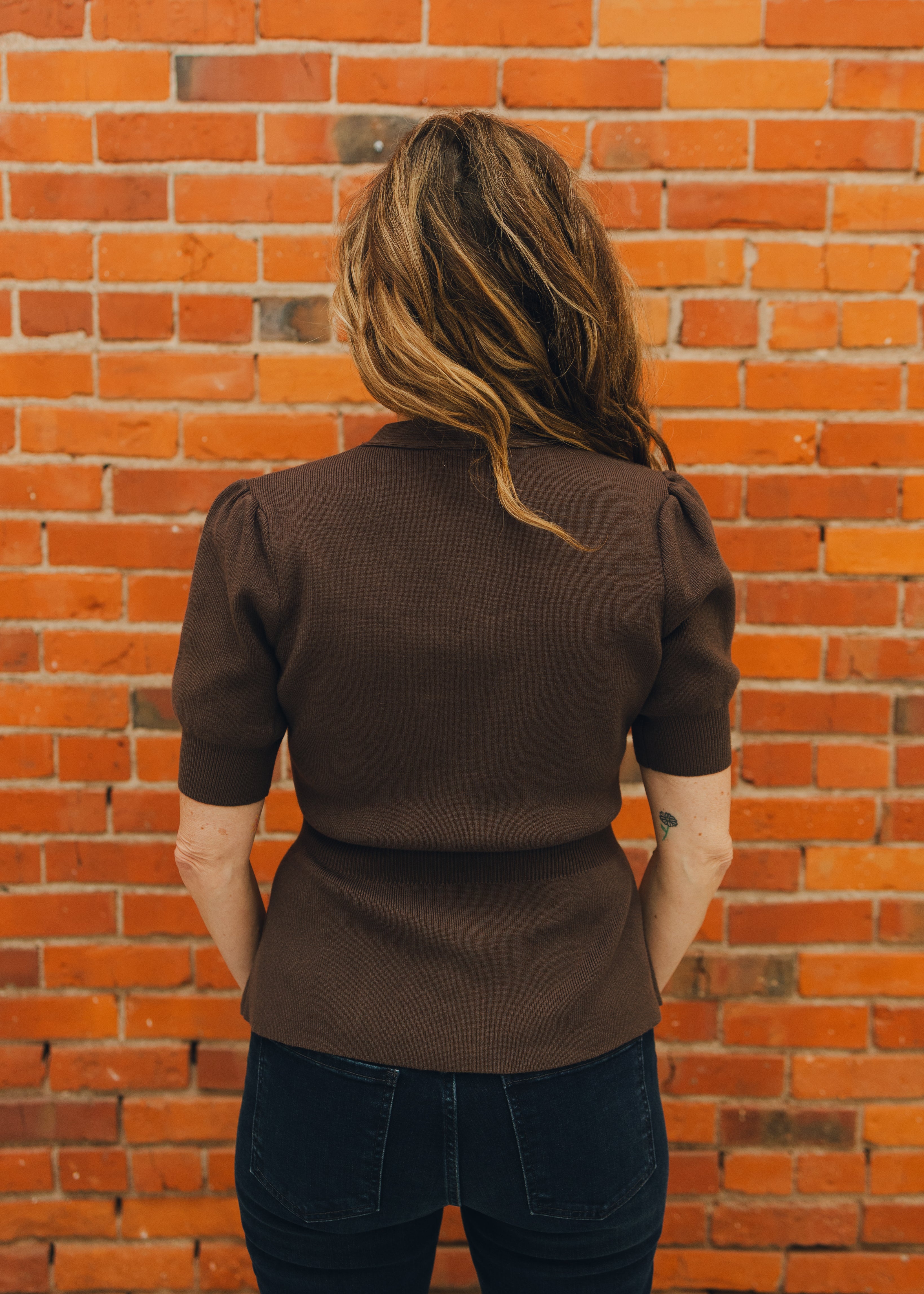 Ribbed Puff Sleeve Sweater