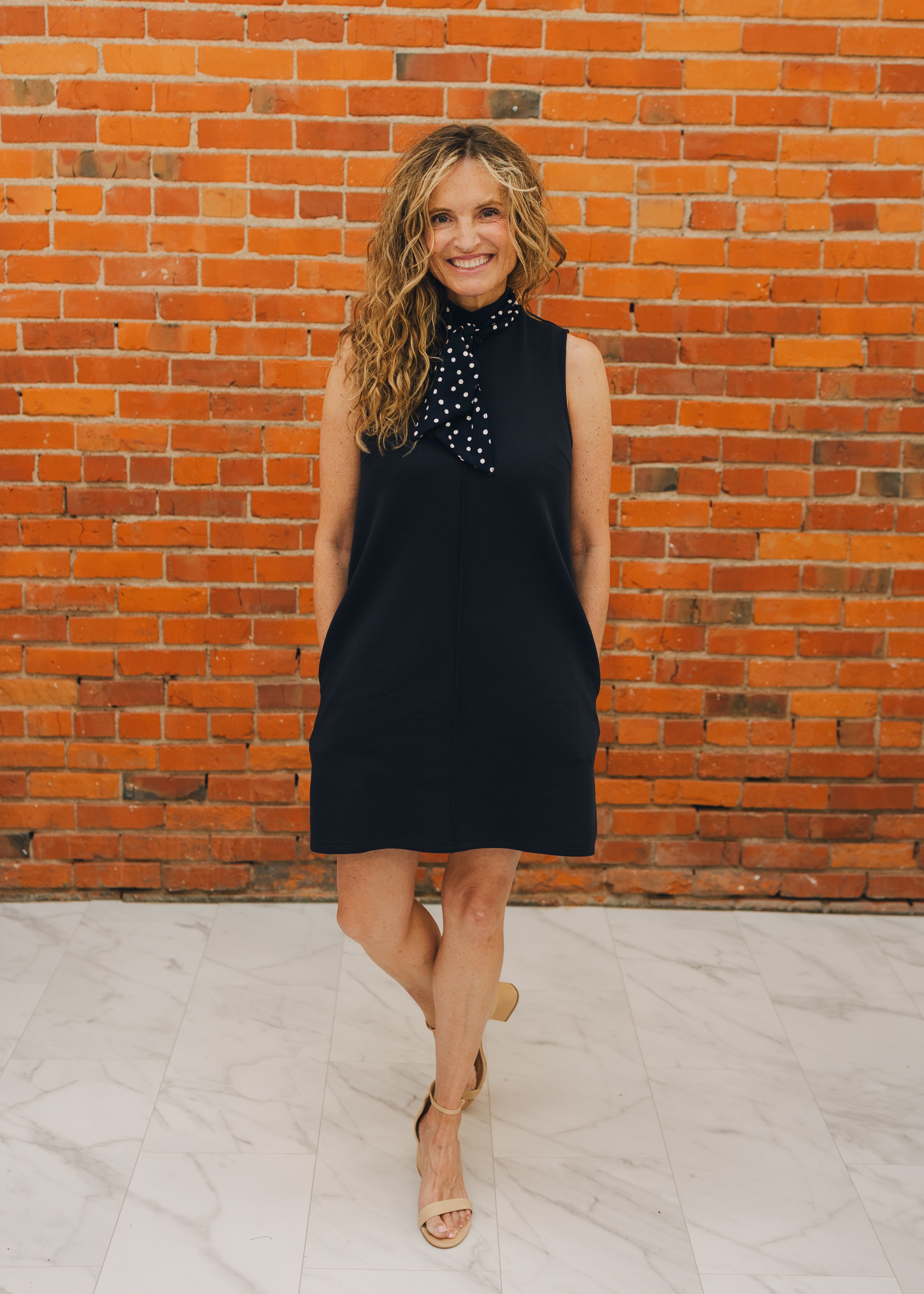 Sleeveless Mini Dress W/ Scarf