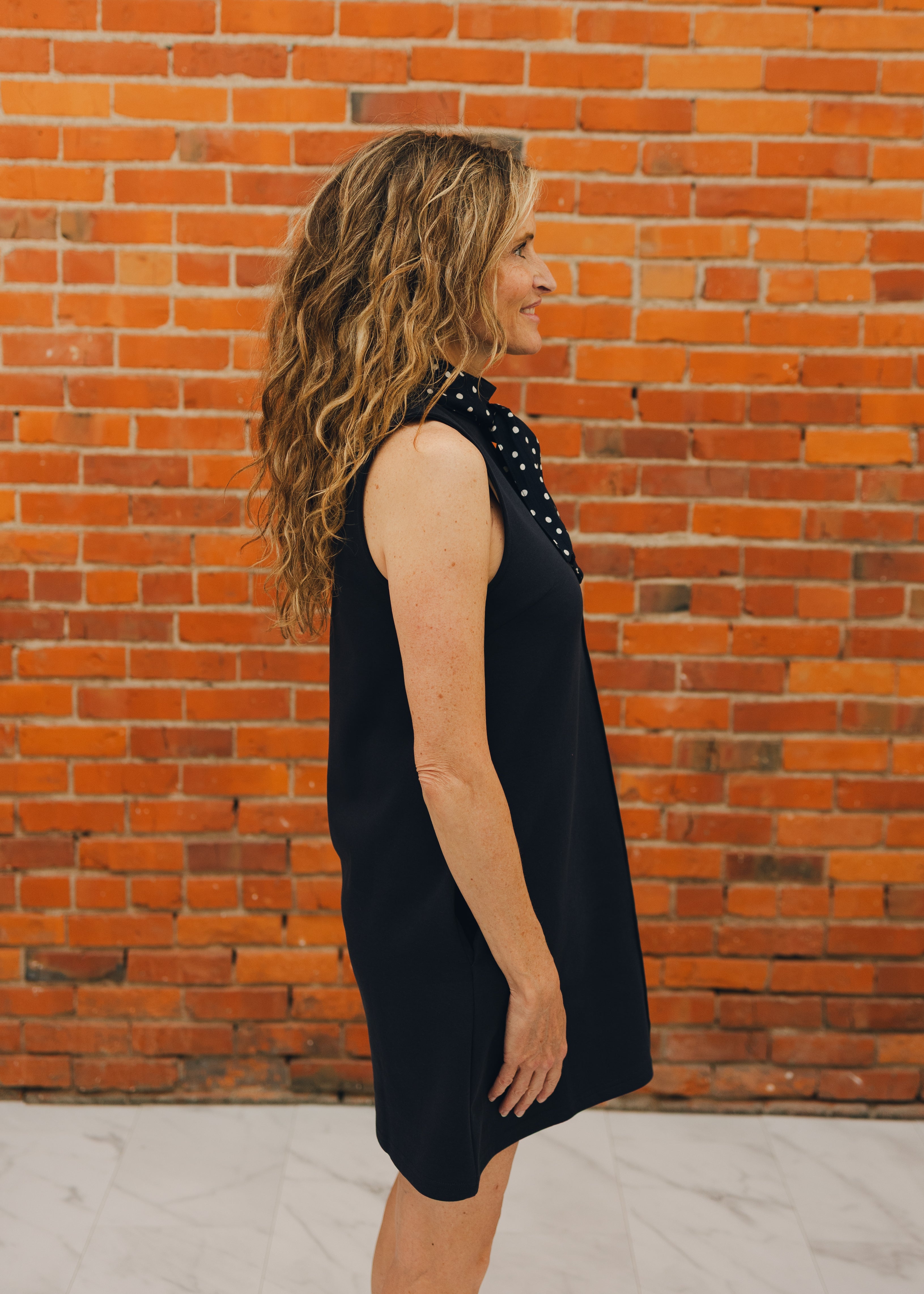 Sleeveless Mini Dress W/ Scarf