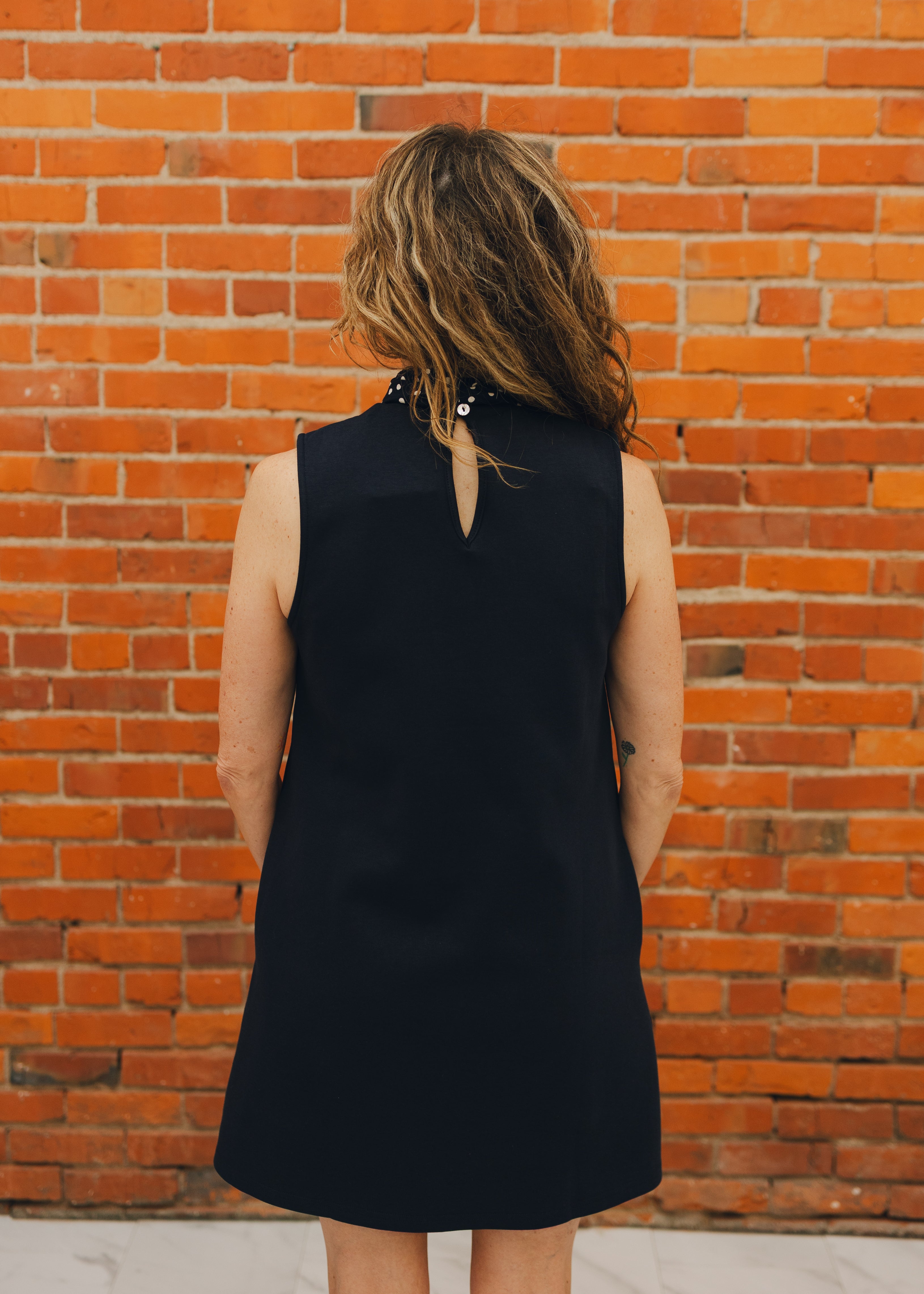 Sleeveless Mini Dress W/ Scarf