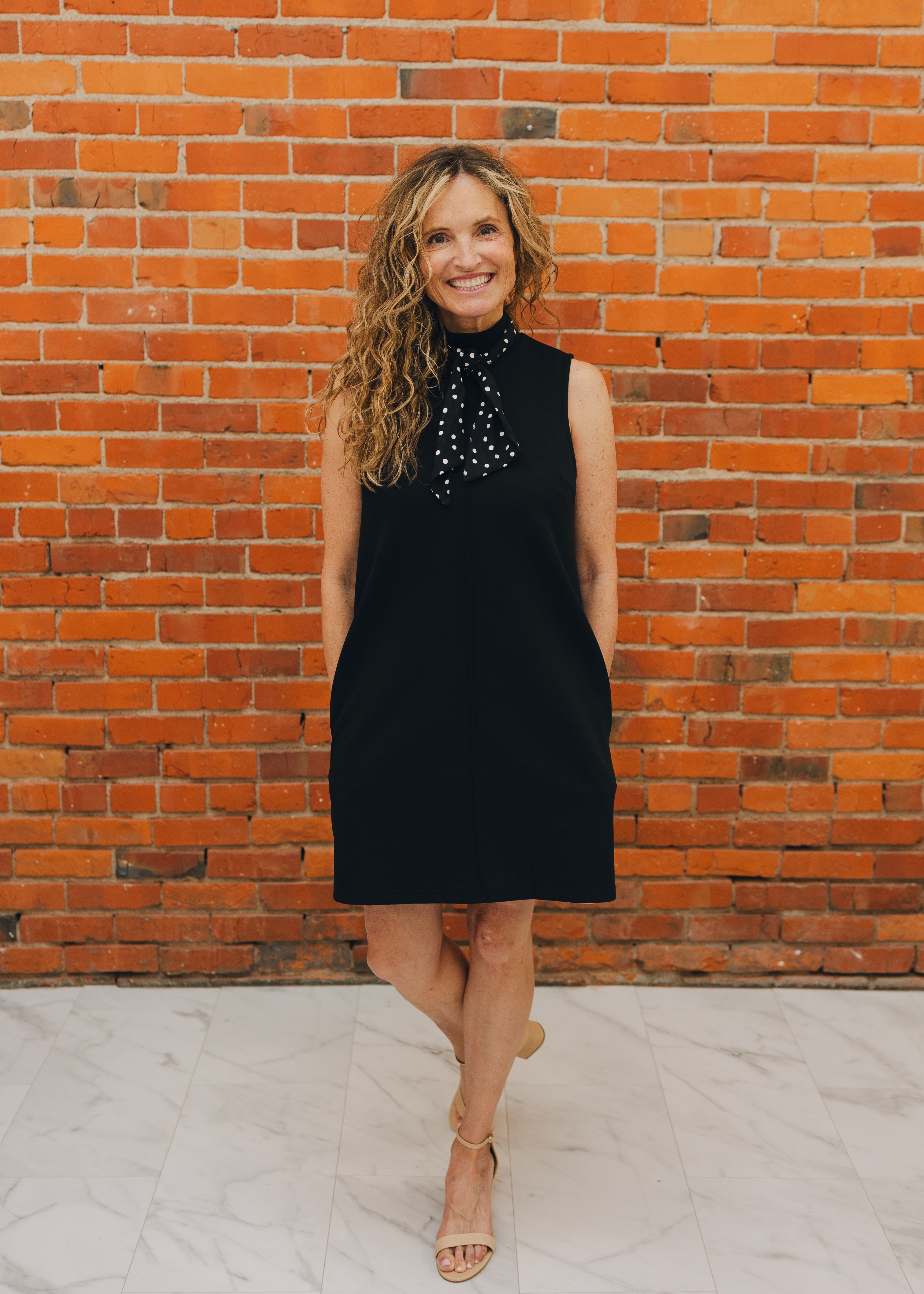 Sleeveless Mini Dress W/ Scarf