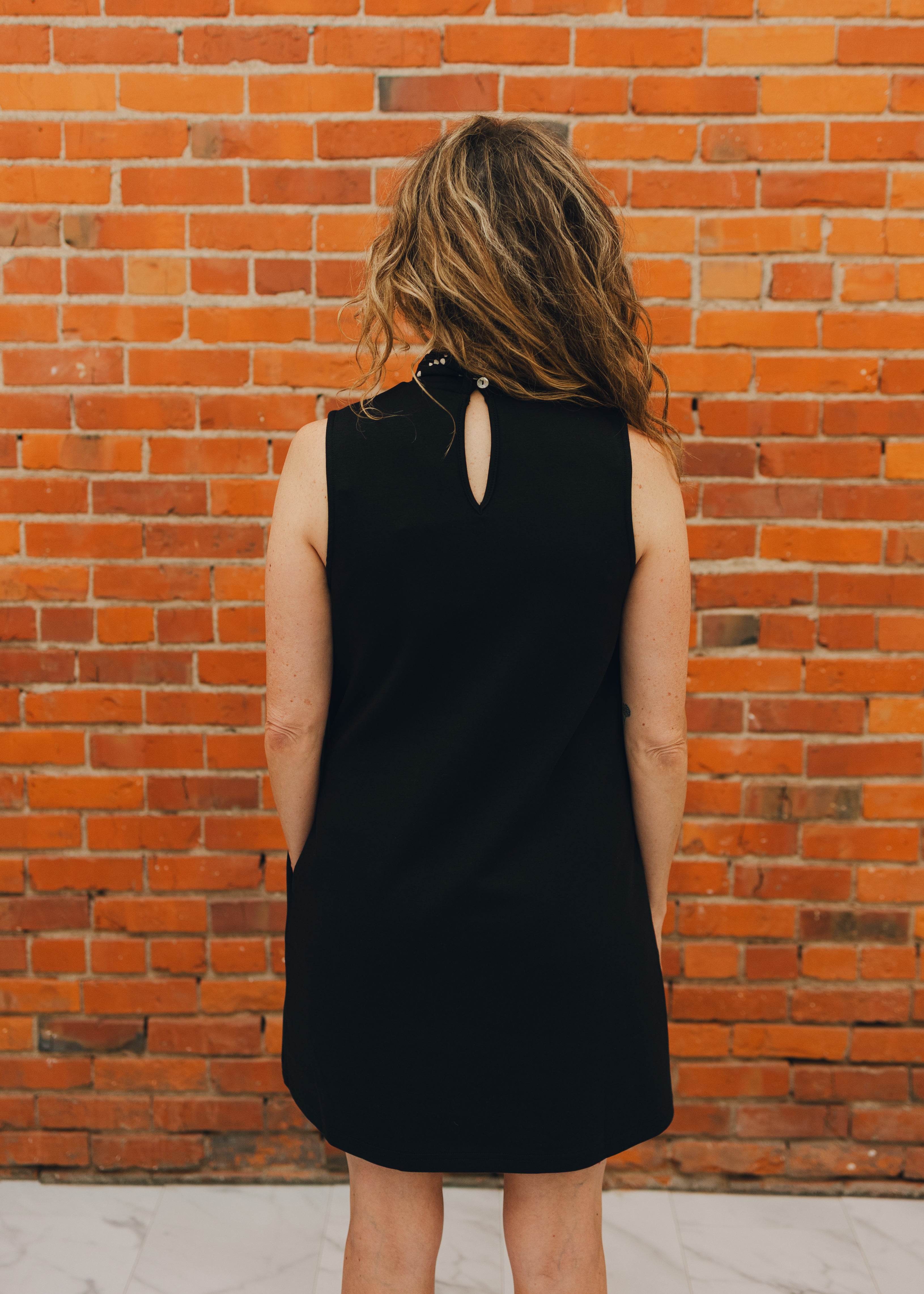 Sleeveless Mini Dress W/ Scarf