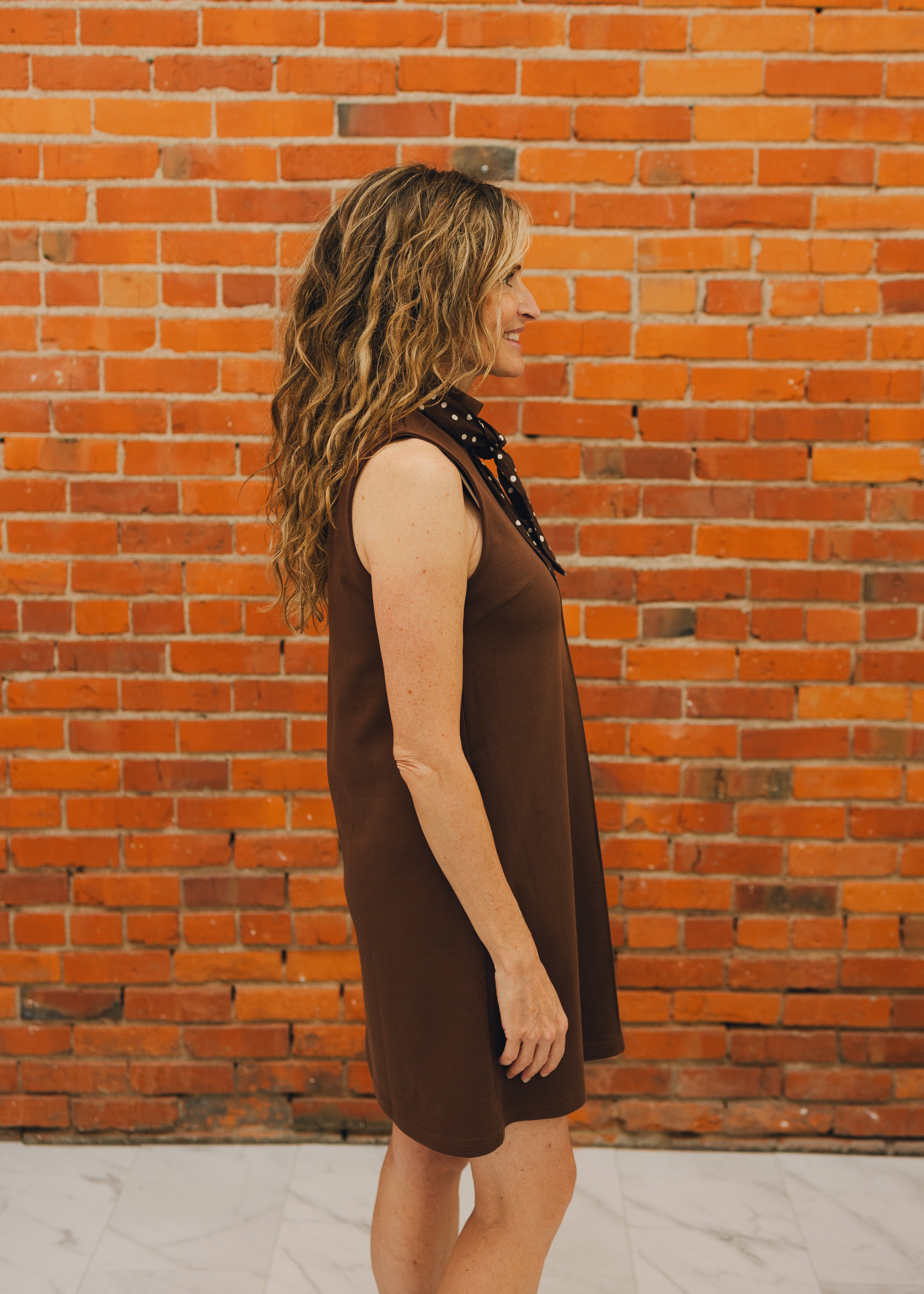 Sleeveless Mini Dress W/ Scarf