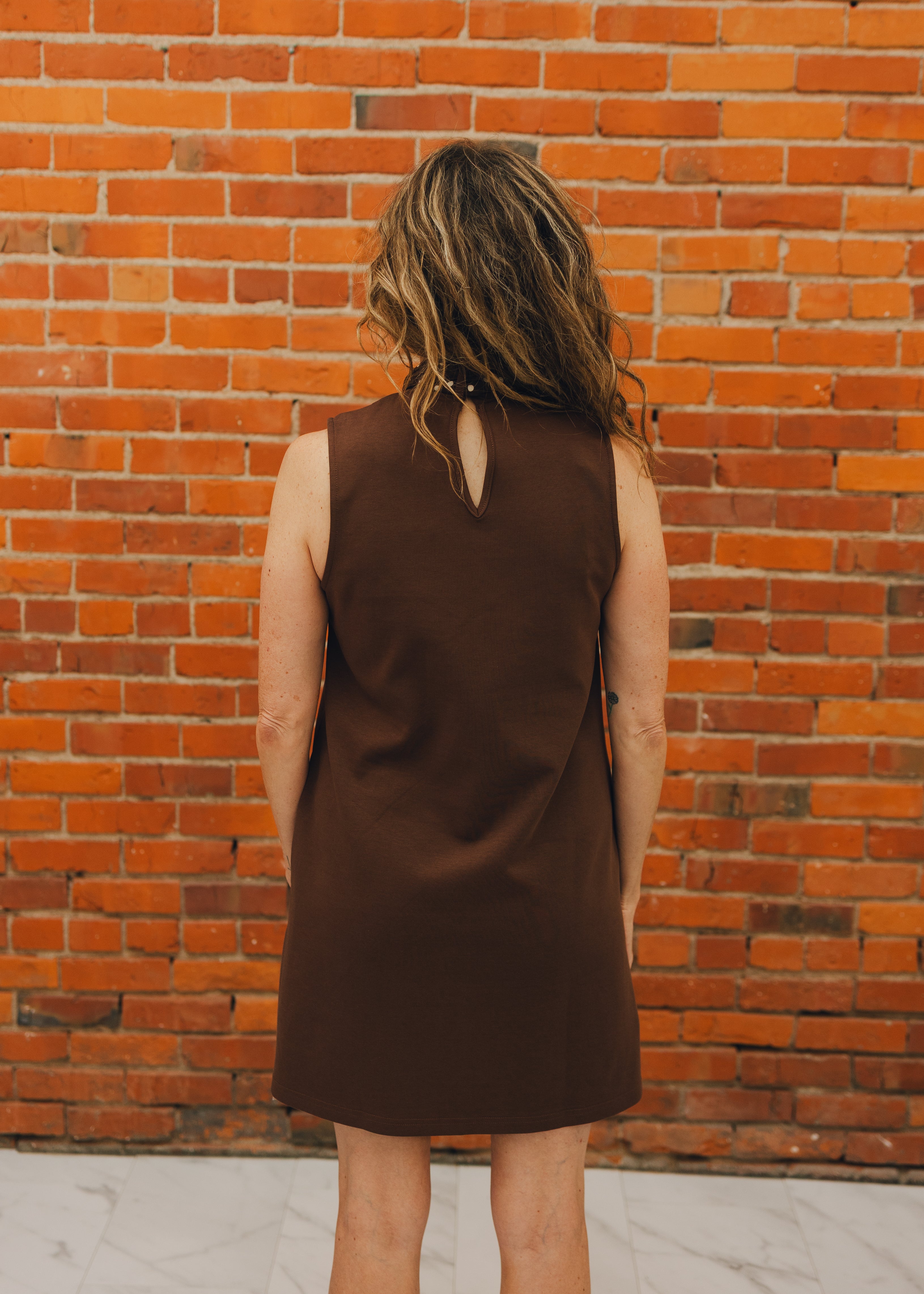 Sleeveless Mini Dress W/ Scarf