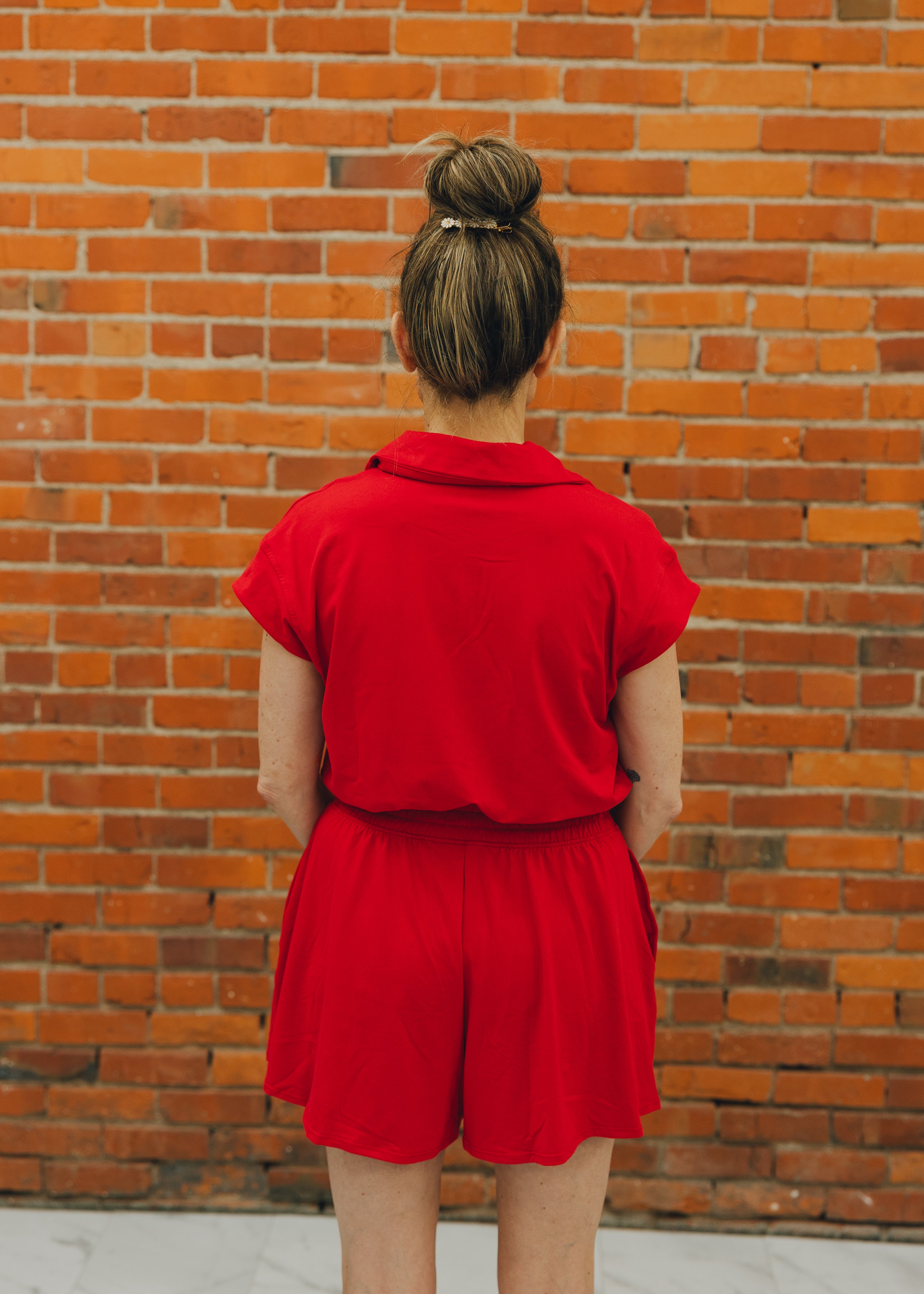 Butter Soft Collar Tennis Romper