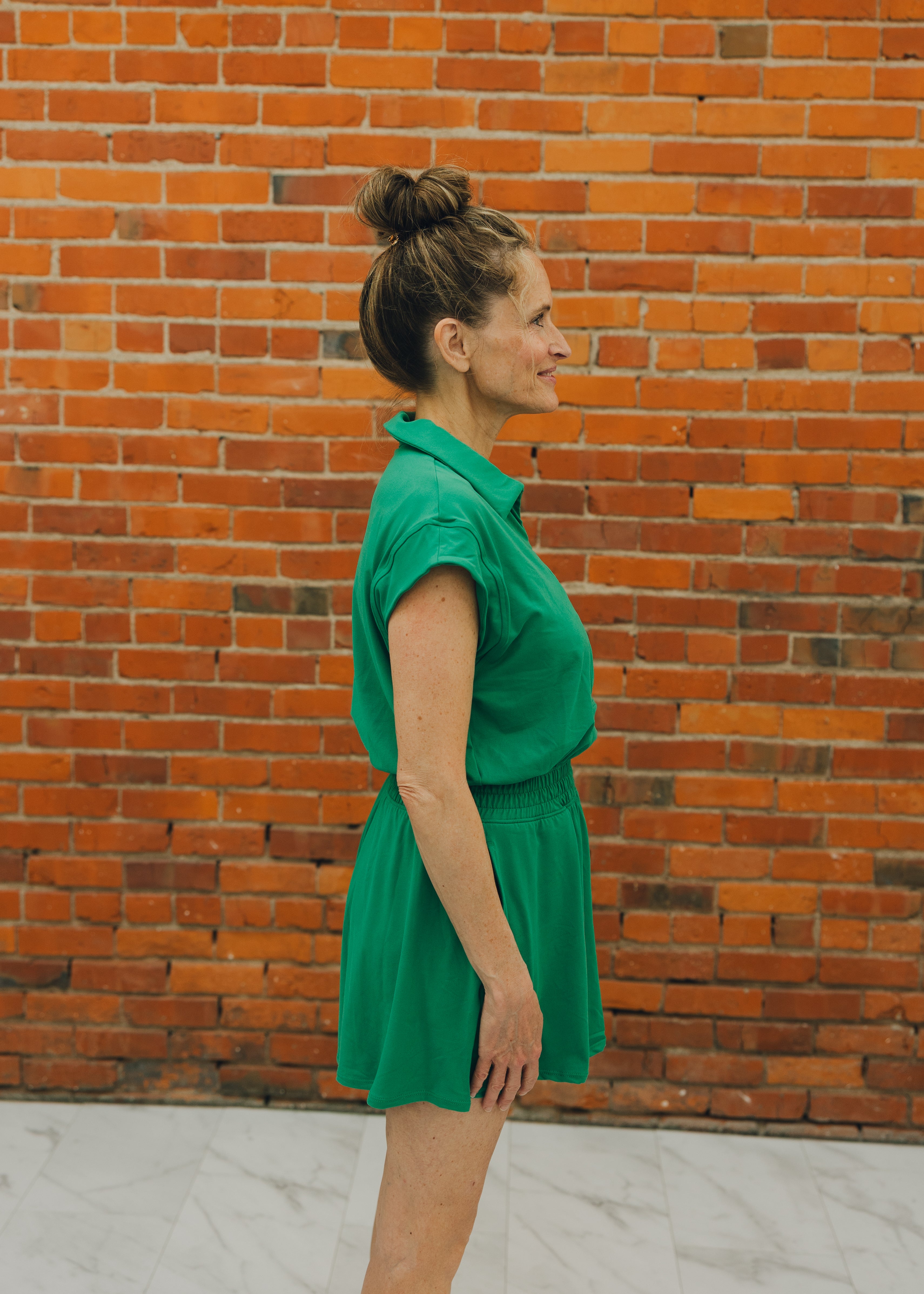 Butter Soft Collar Tennis Romper