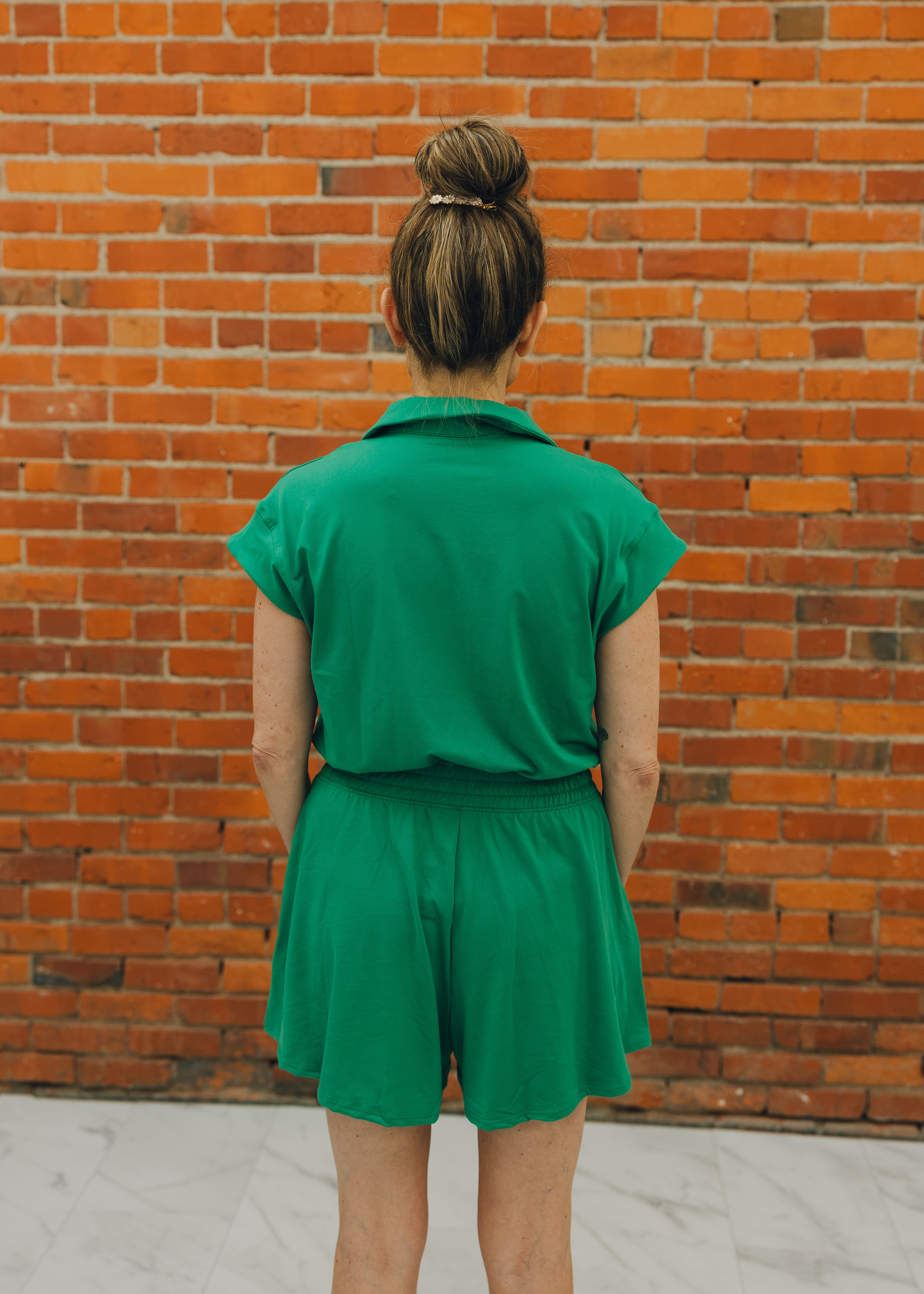 Butter Soft Collar Tennis Romper