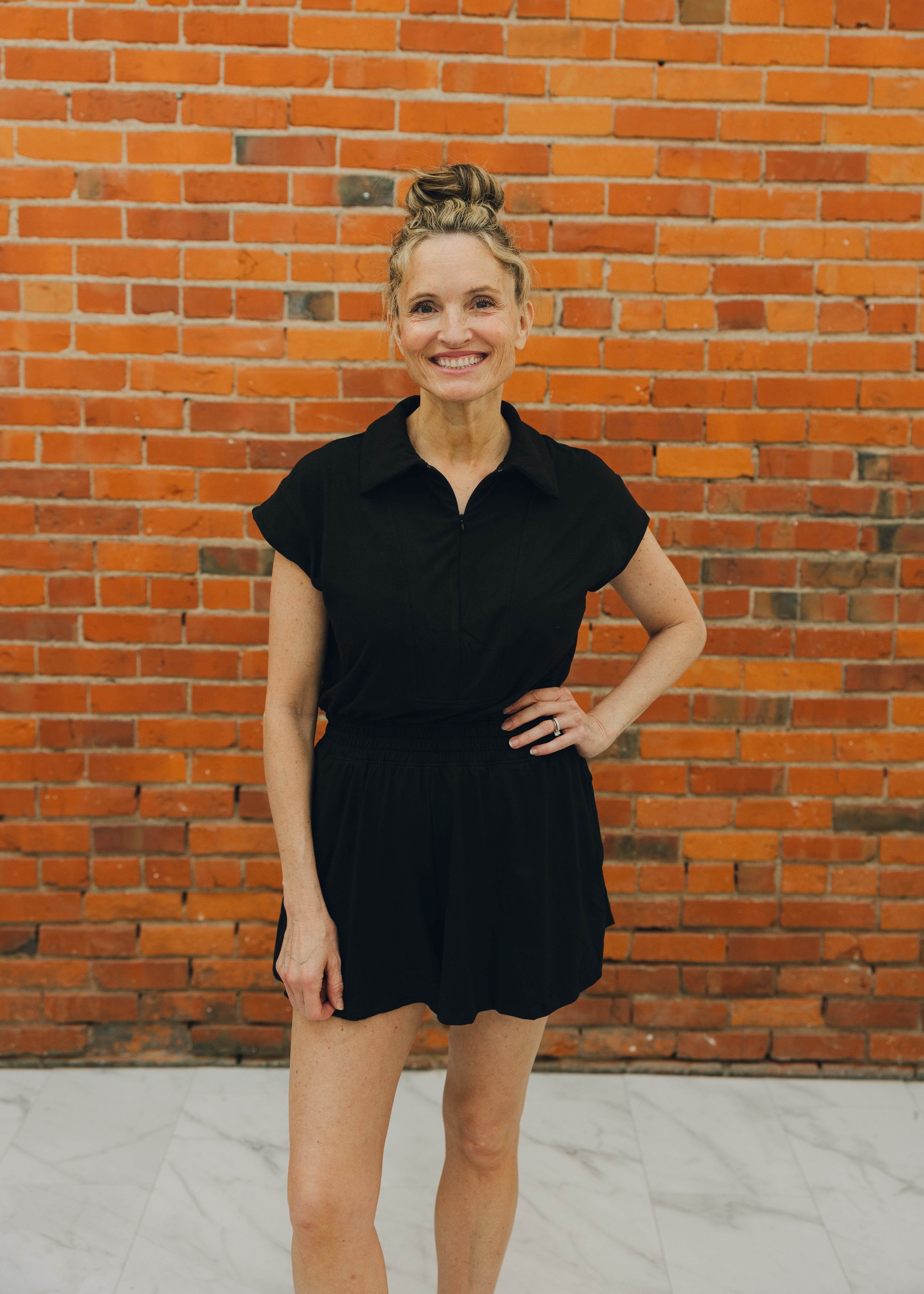 Butter Soft Collar Tennis Romper