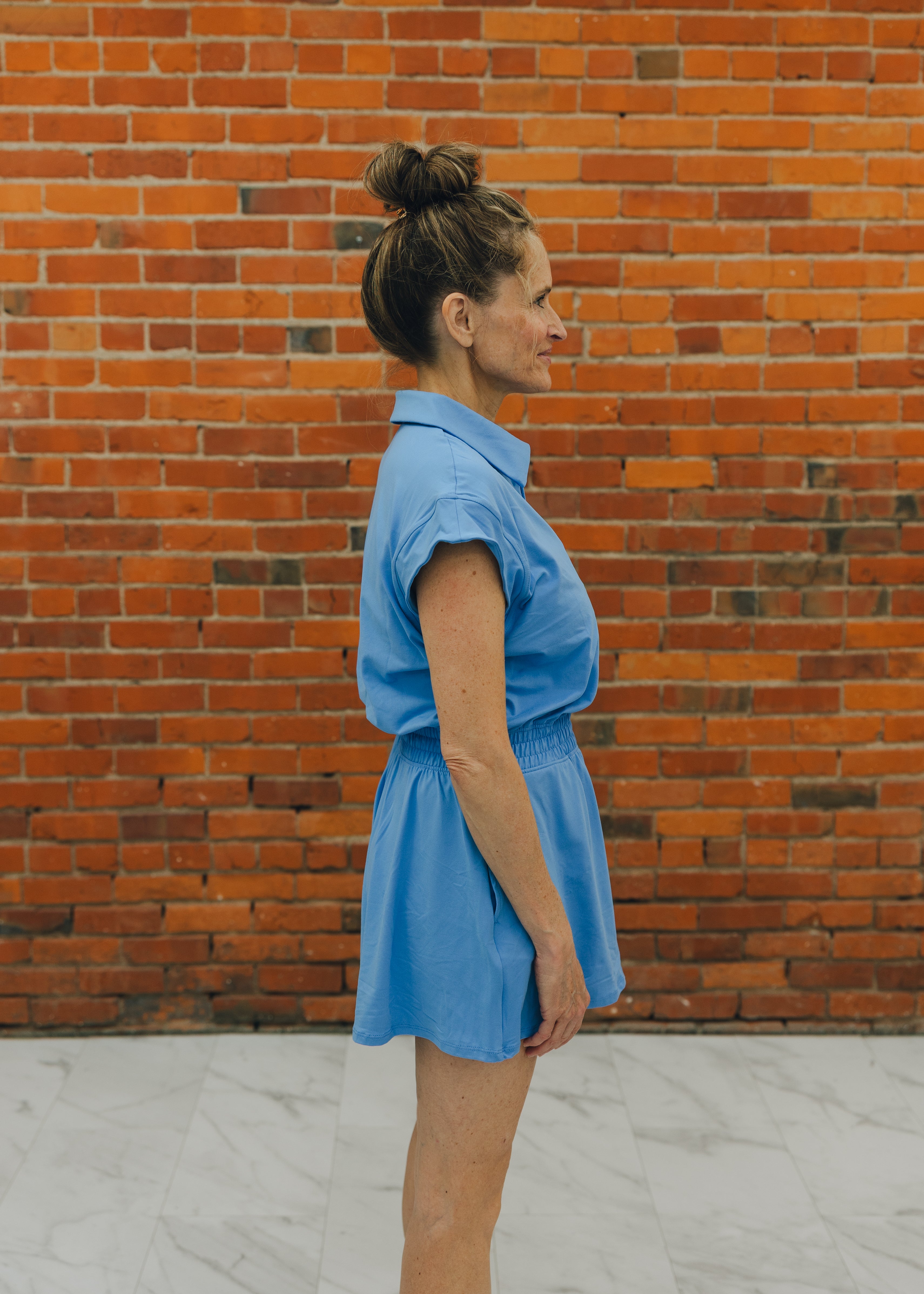 Butter Soft Collar Tennis Romper