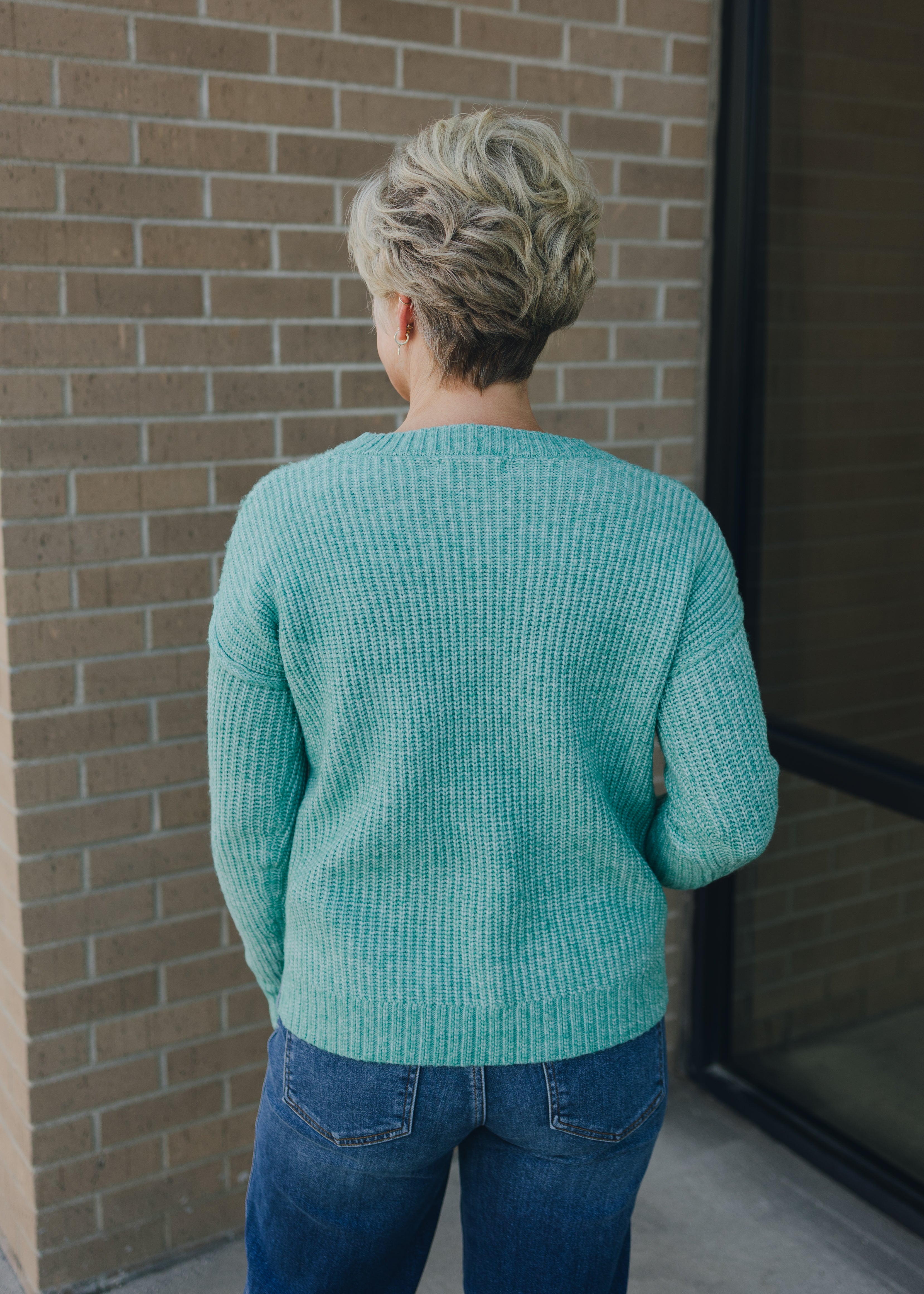 V Neck Super Soft Marled Sweater