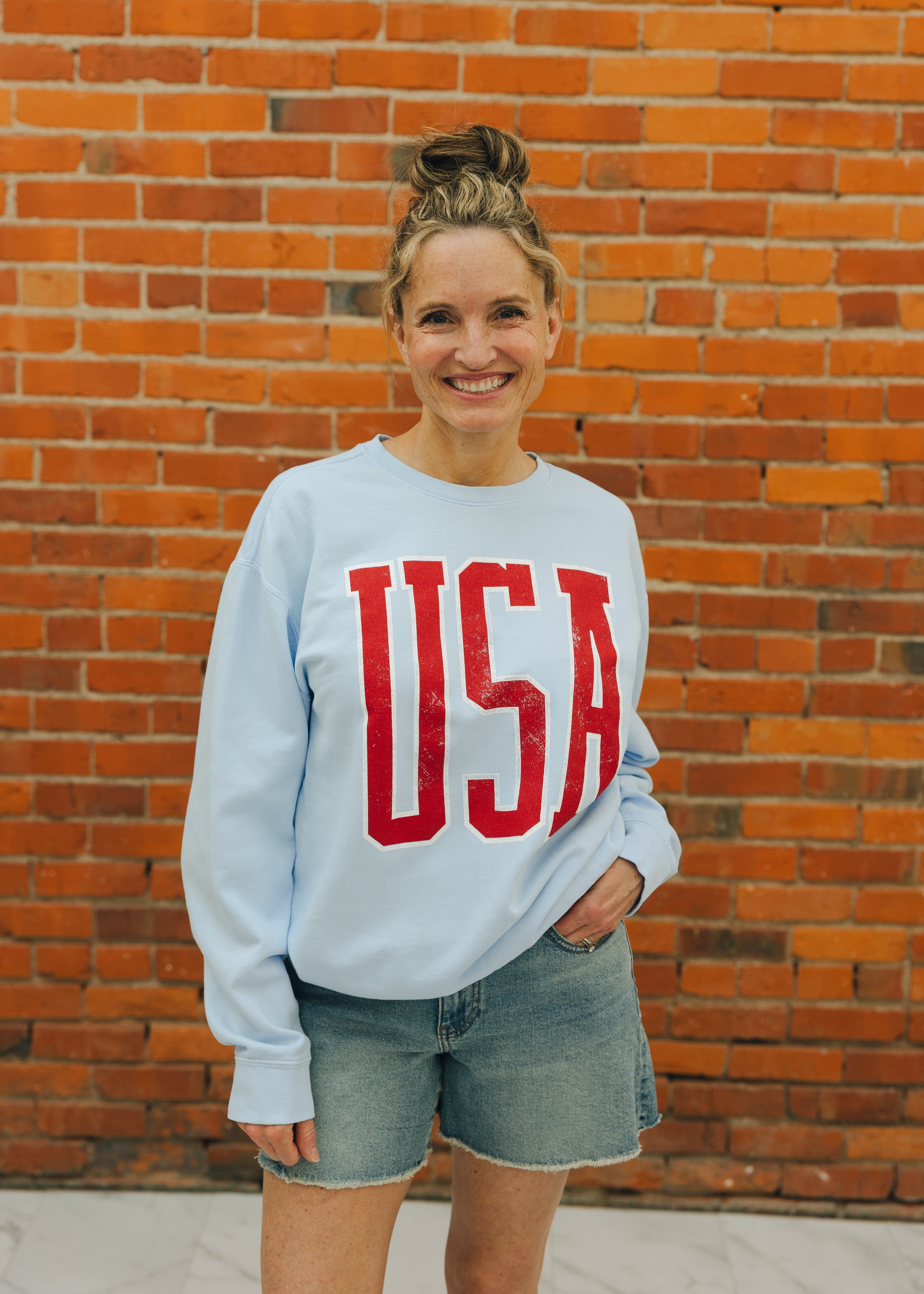 Tall USA Chambray Sweatshirt