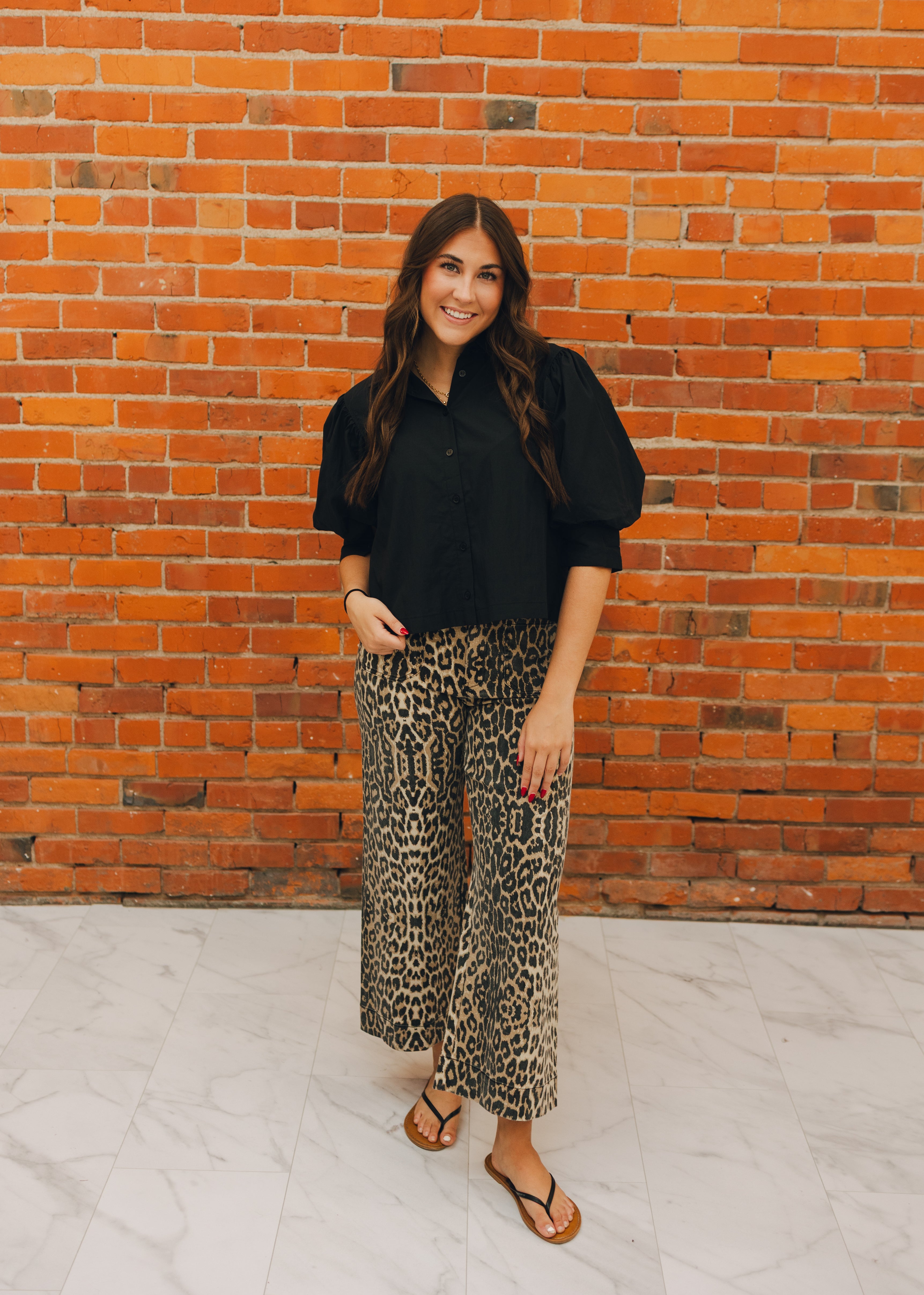 Leopard Straight Leg Pant