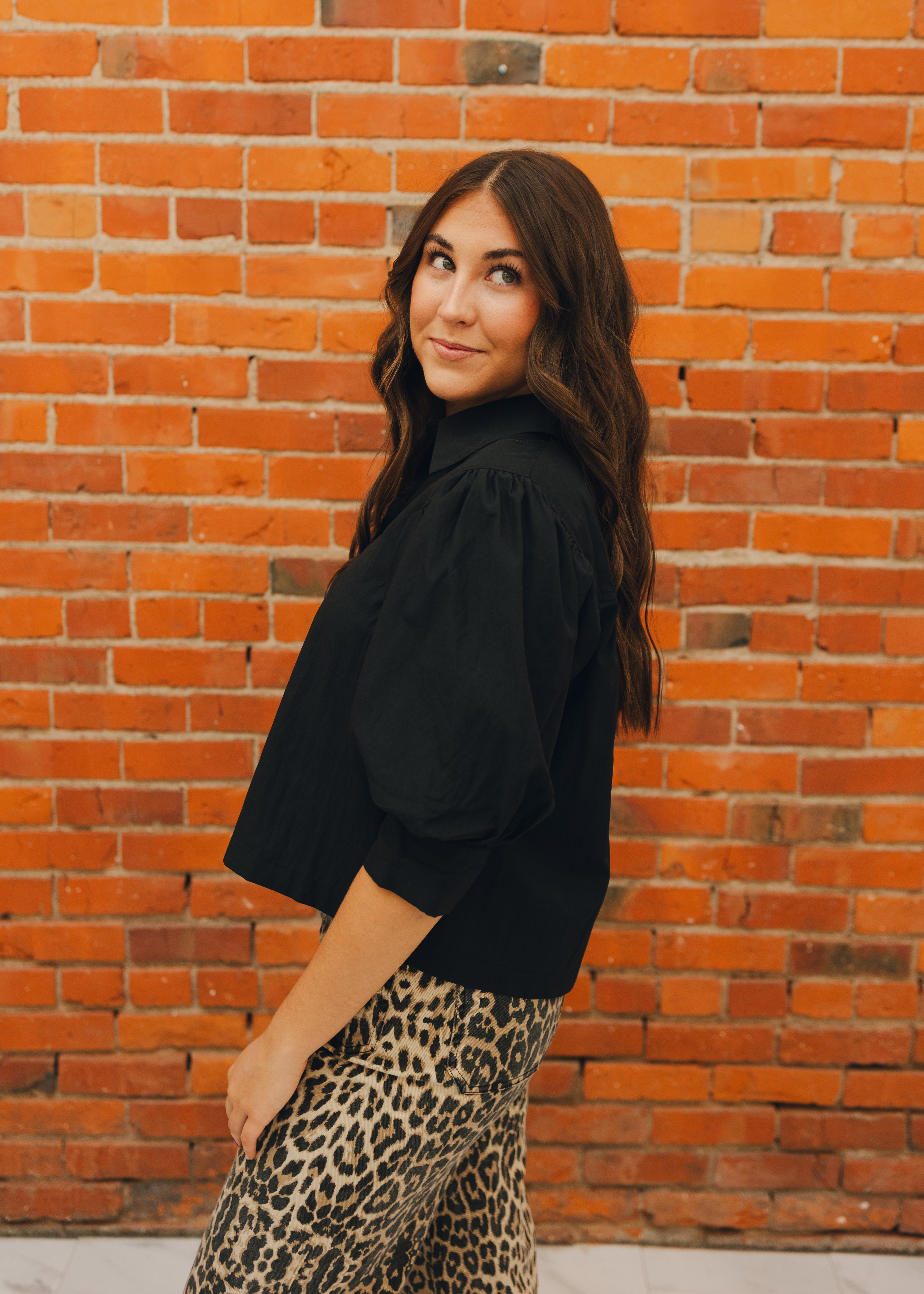 Puff Sleeve Button Down Shirt