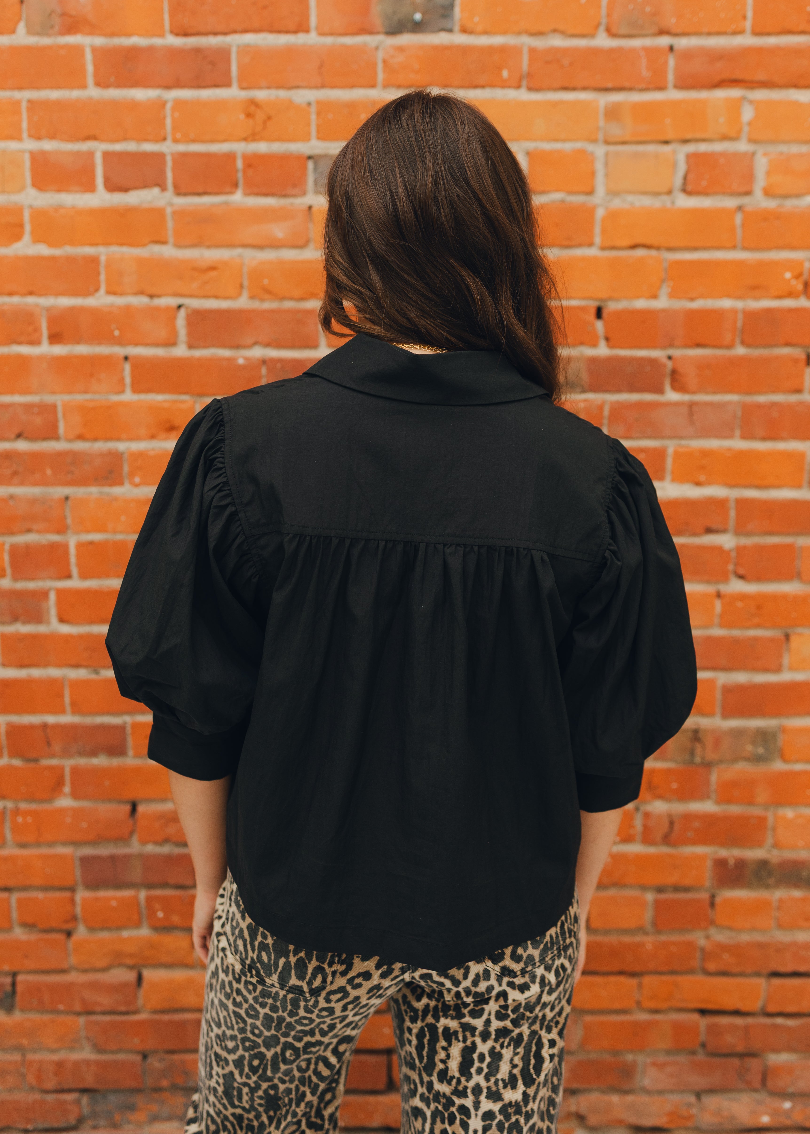 Puff Sleeve Button Down Shirt