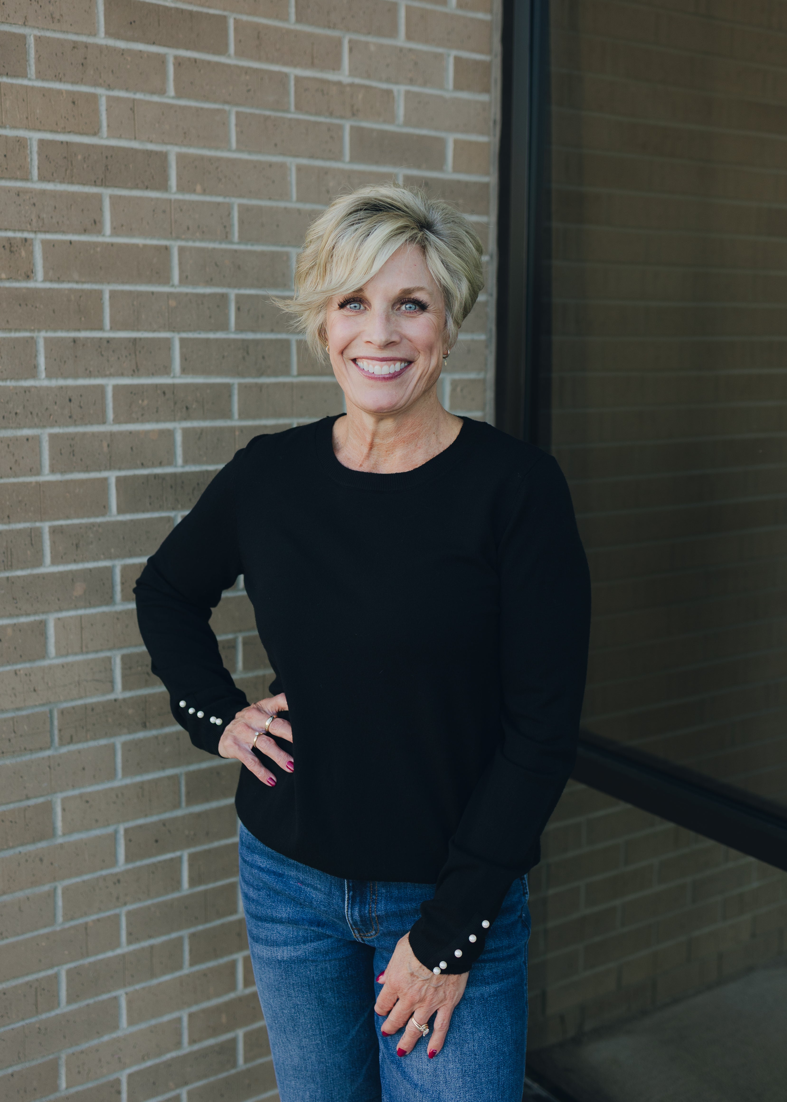 Molly Bracken Pearl Detail Sweater - Black