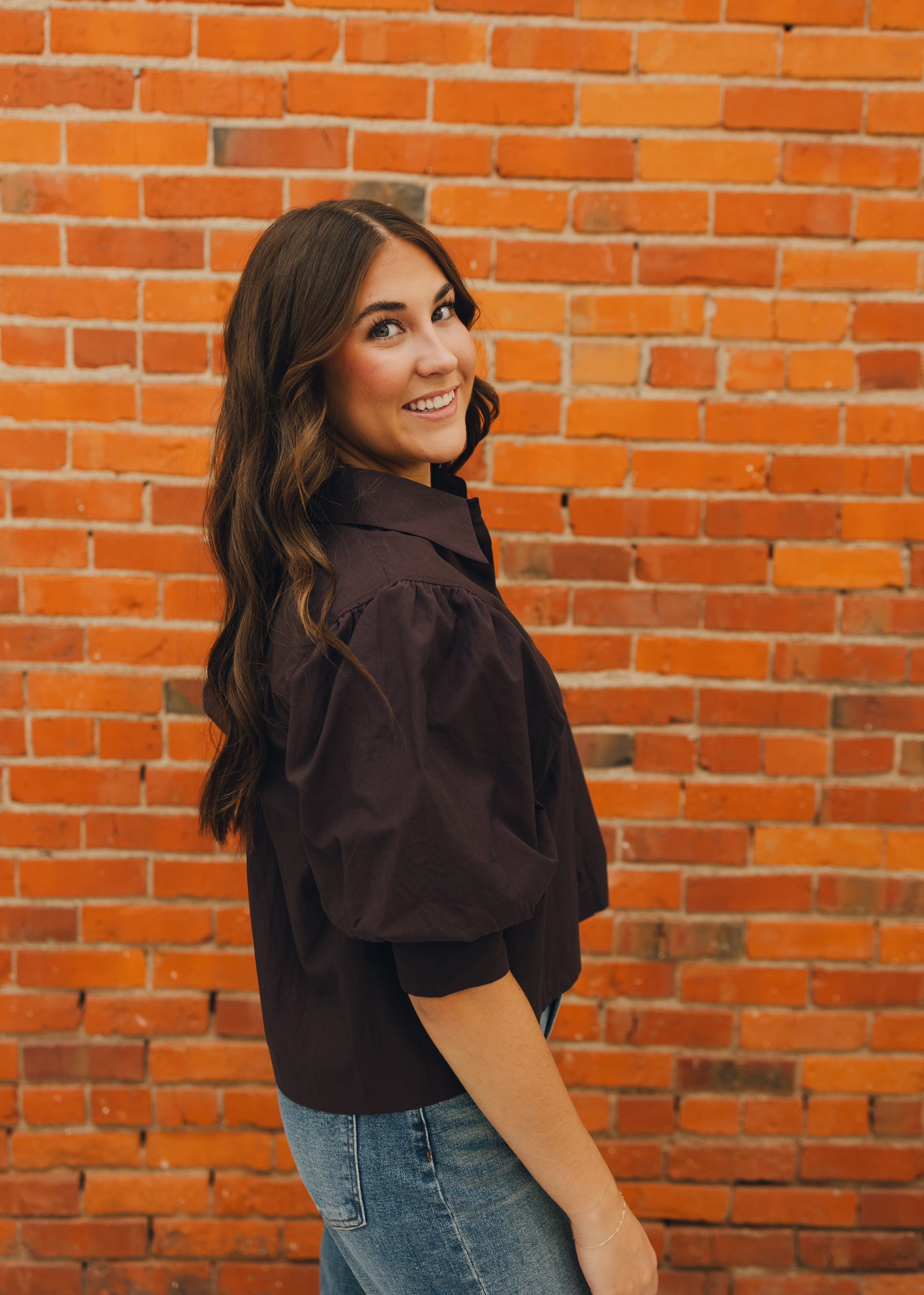 Puff Sleeve Button Down Shirt