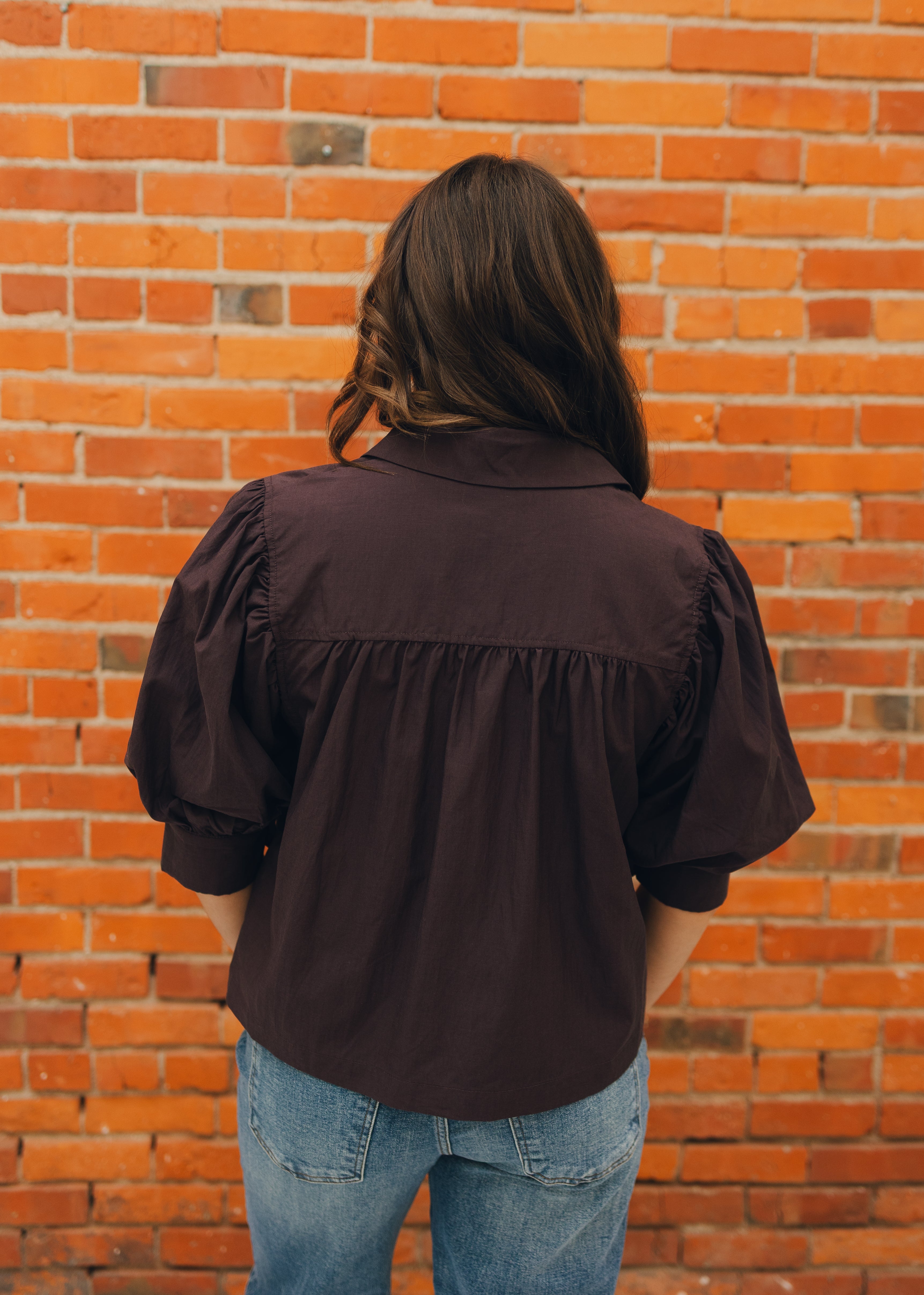 Puff Sleeve Button Down Shirt