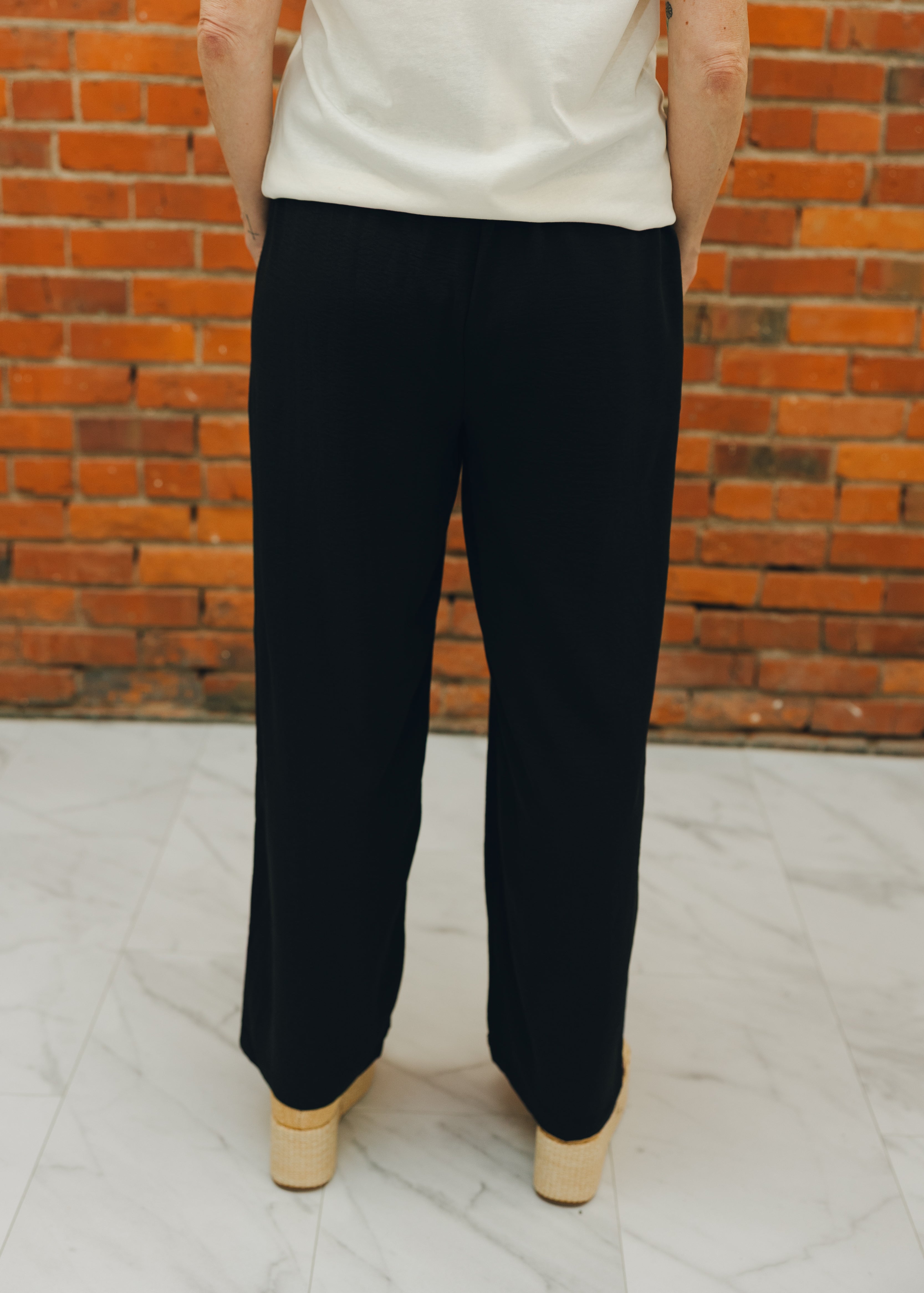 Elastic Waistband Woven Pant