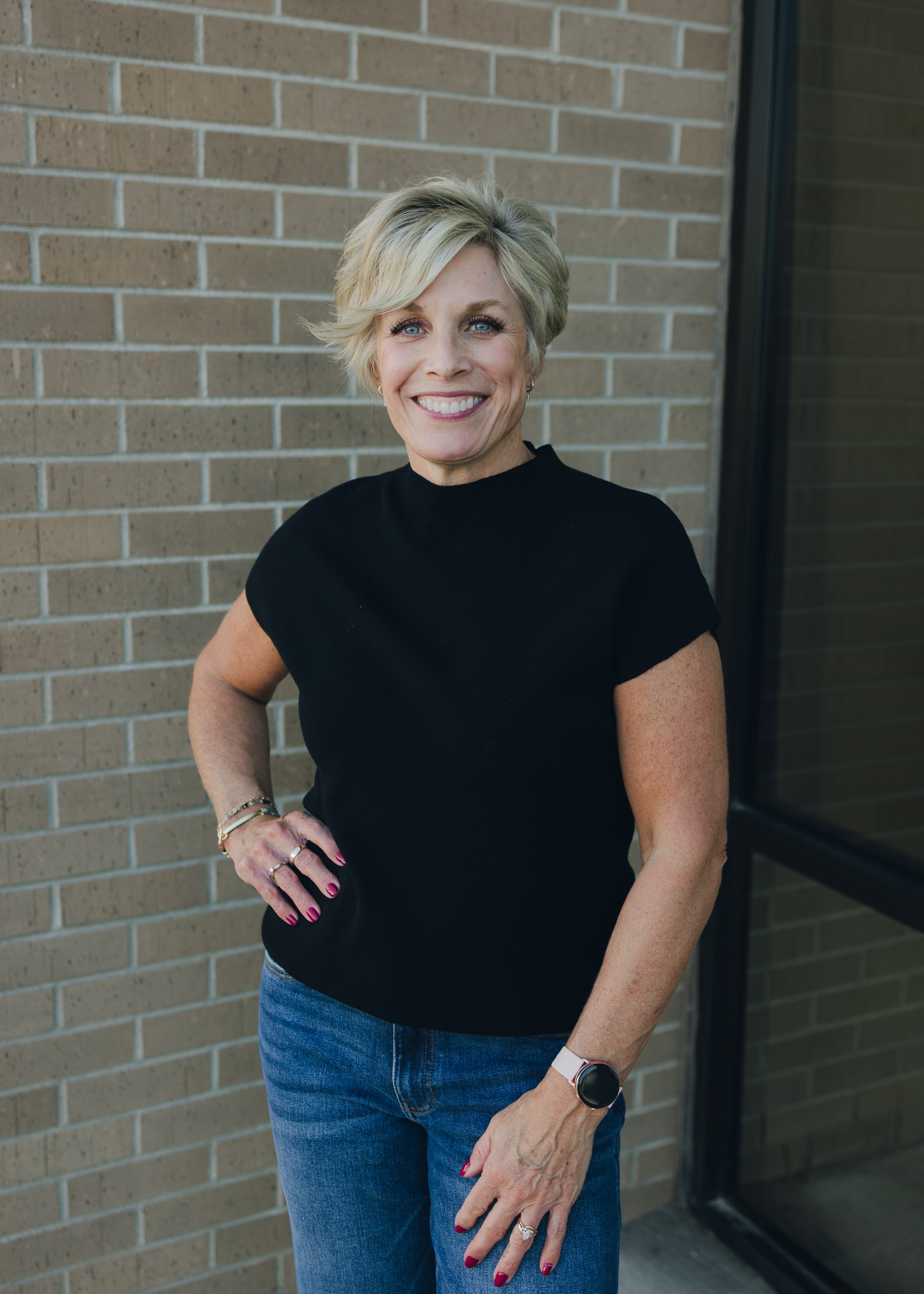 Molly Bracken Cap Sleeve Sweater - Black